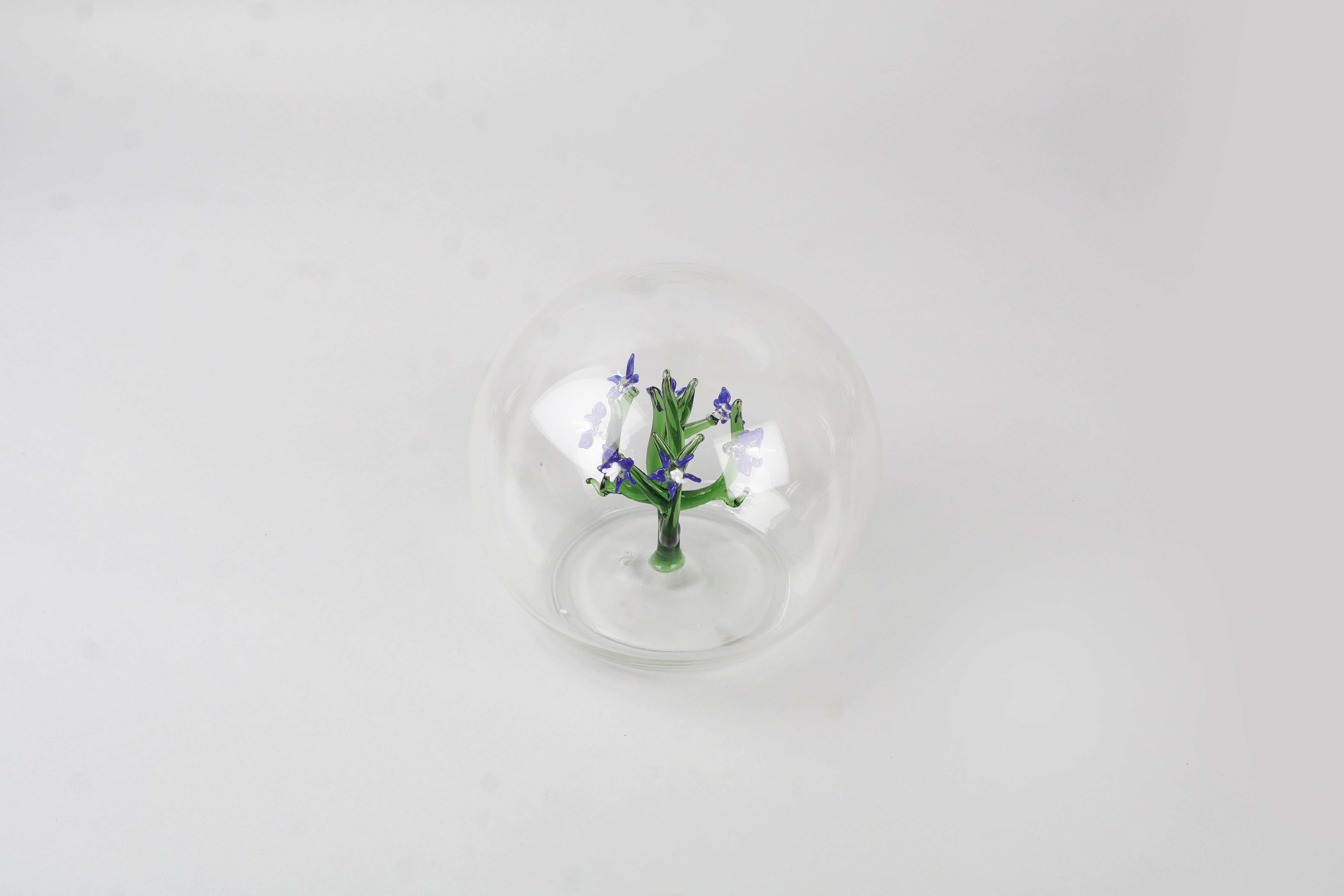 Jardin Glass Table Décor Sphere- Blue