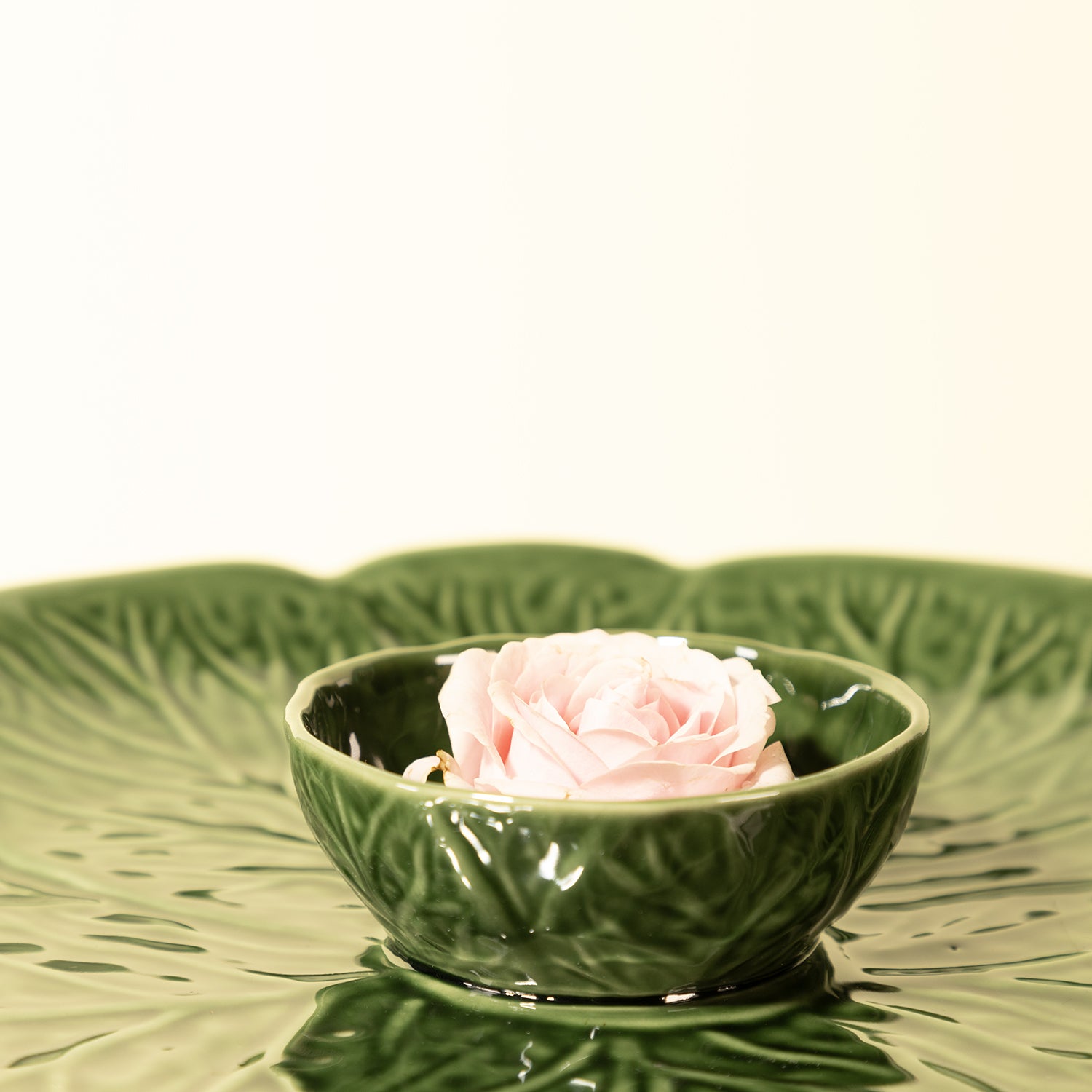 Mexican Clay Green Serving Dish with Dip