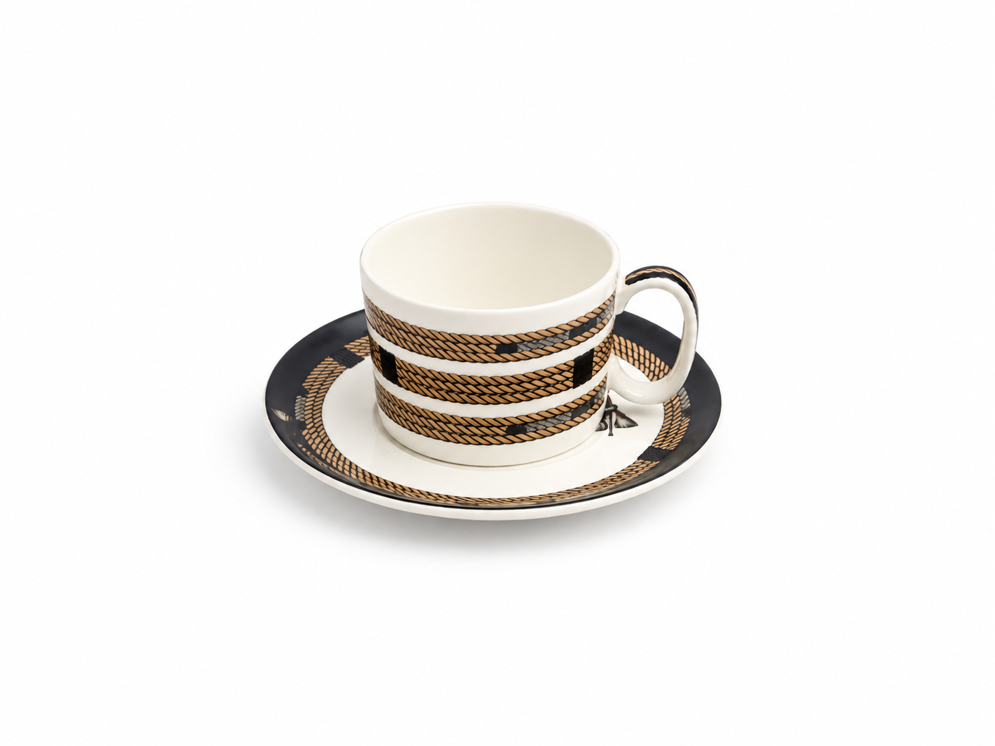 Cordage Tea cup with Saucer- Wreath