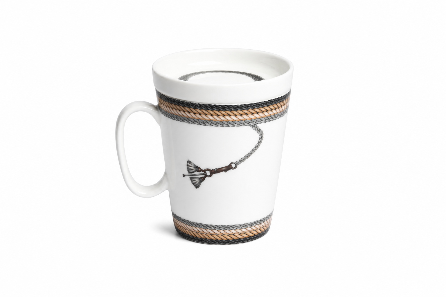 Cordage Coffee Mug with Lid- Tassel
