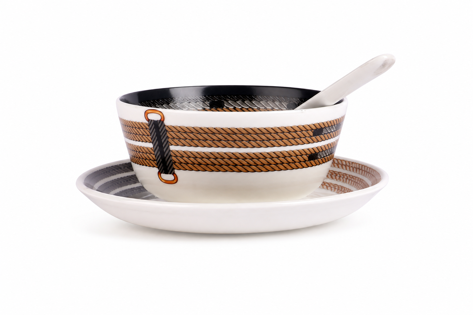 Cordage Soup Bowl with Spoon & Plate