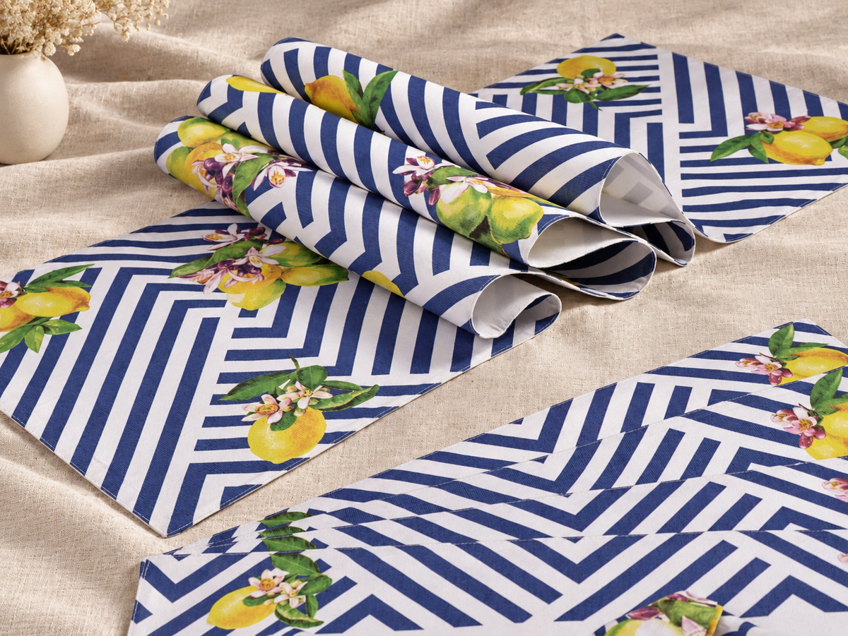 Bella Pure Linen Placemat & Napkin Gift Set of 8