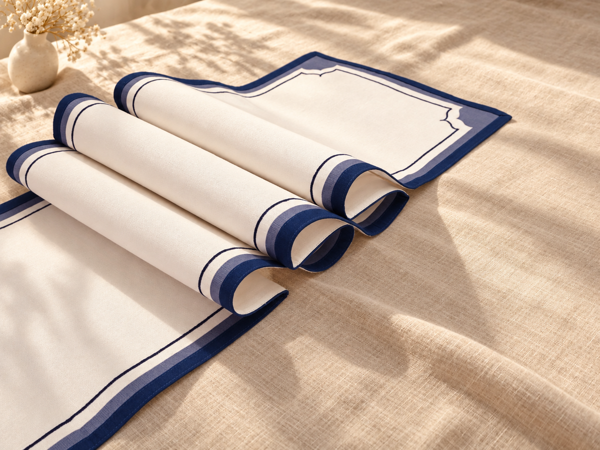 Maduram Pure Linen Placemat & Napkin Gift Set of 8