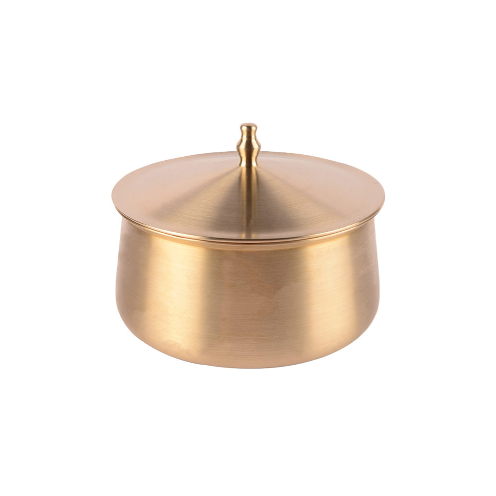 Kansa Serving dish with lid 4”