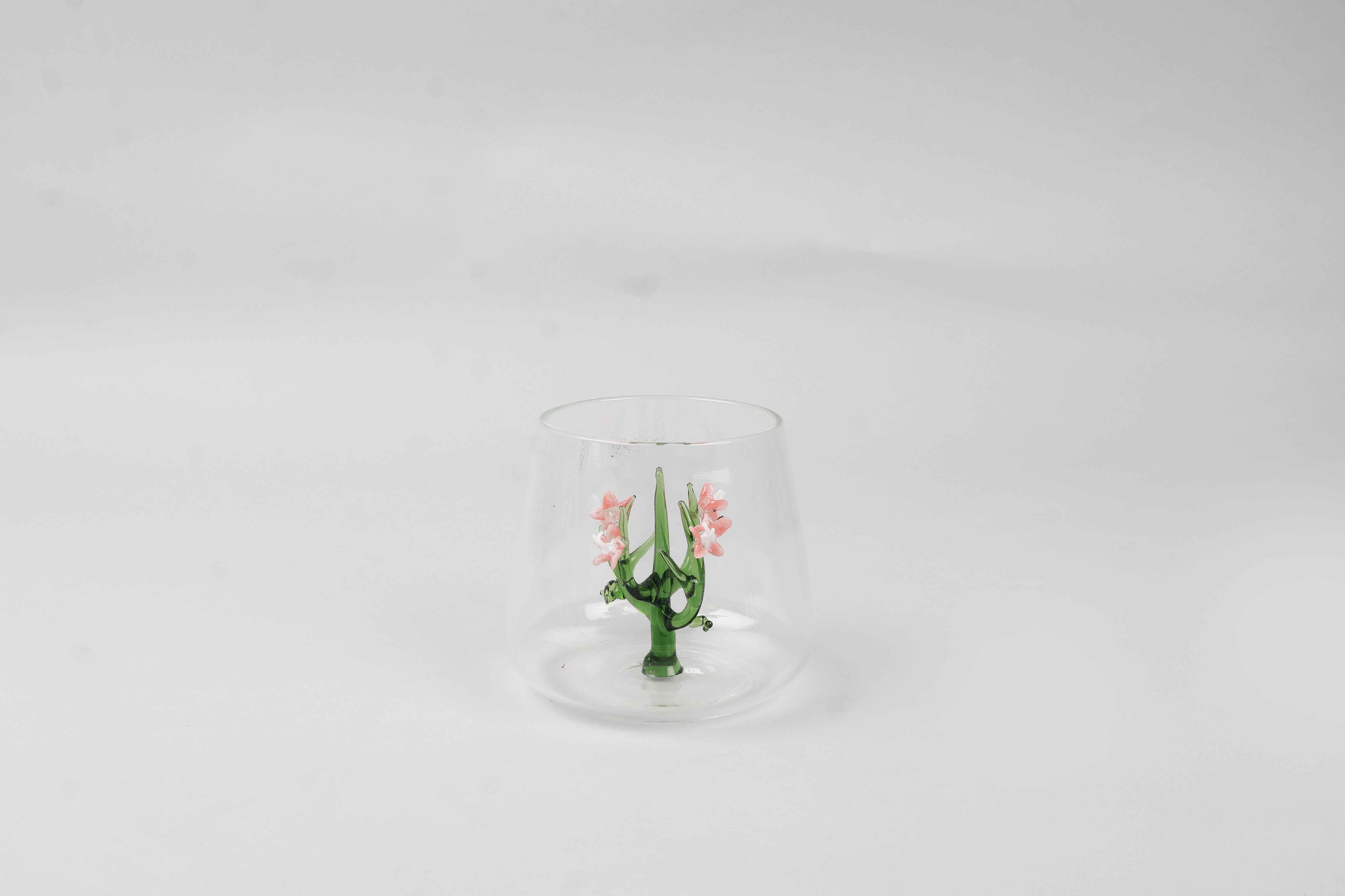 Jardin Drinking Glass Tumbler- Pink