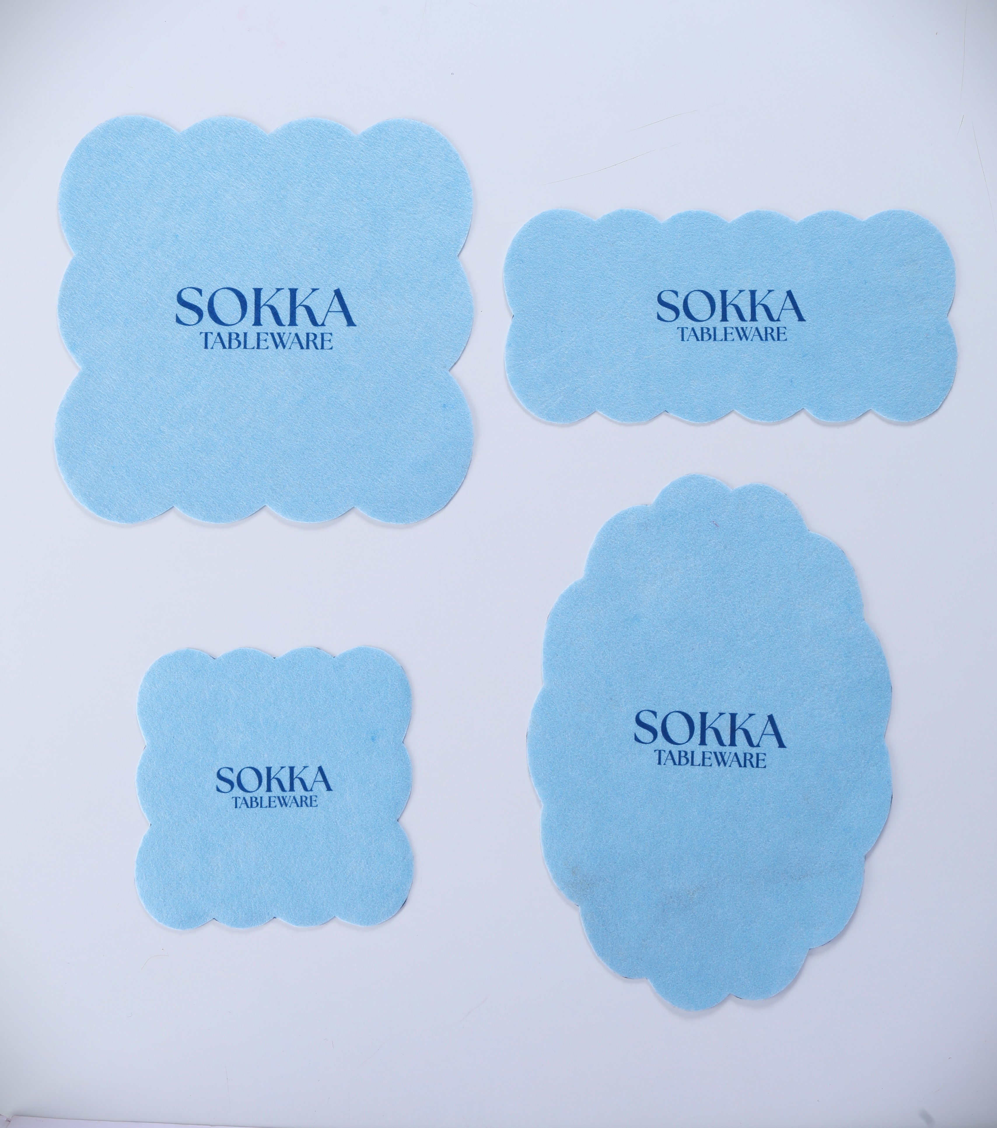 Oval Felt Liner – 13.3" × 9.1"- Set of 6