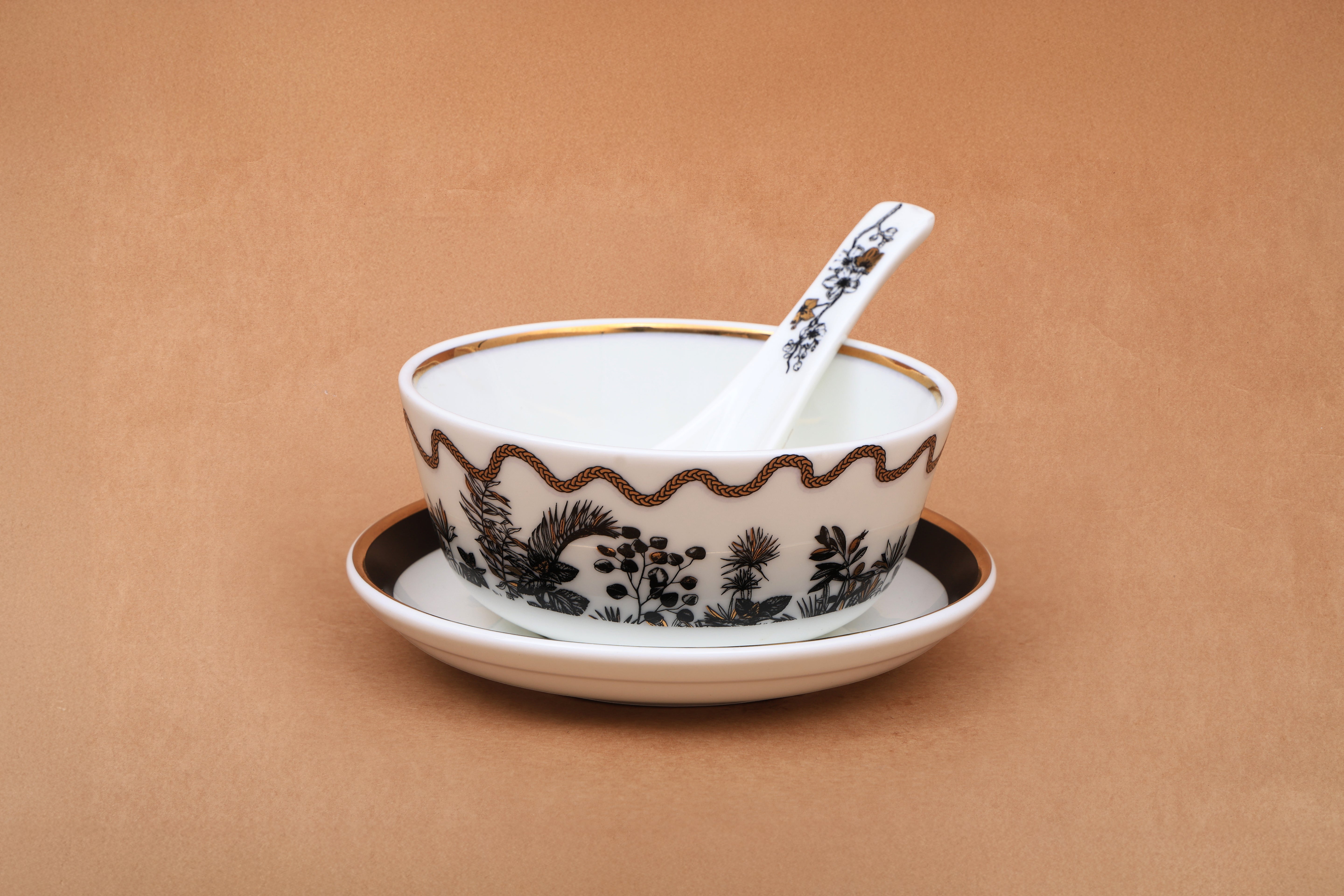 Safari Soup Bowl with Spoon & Plate