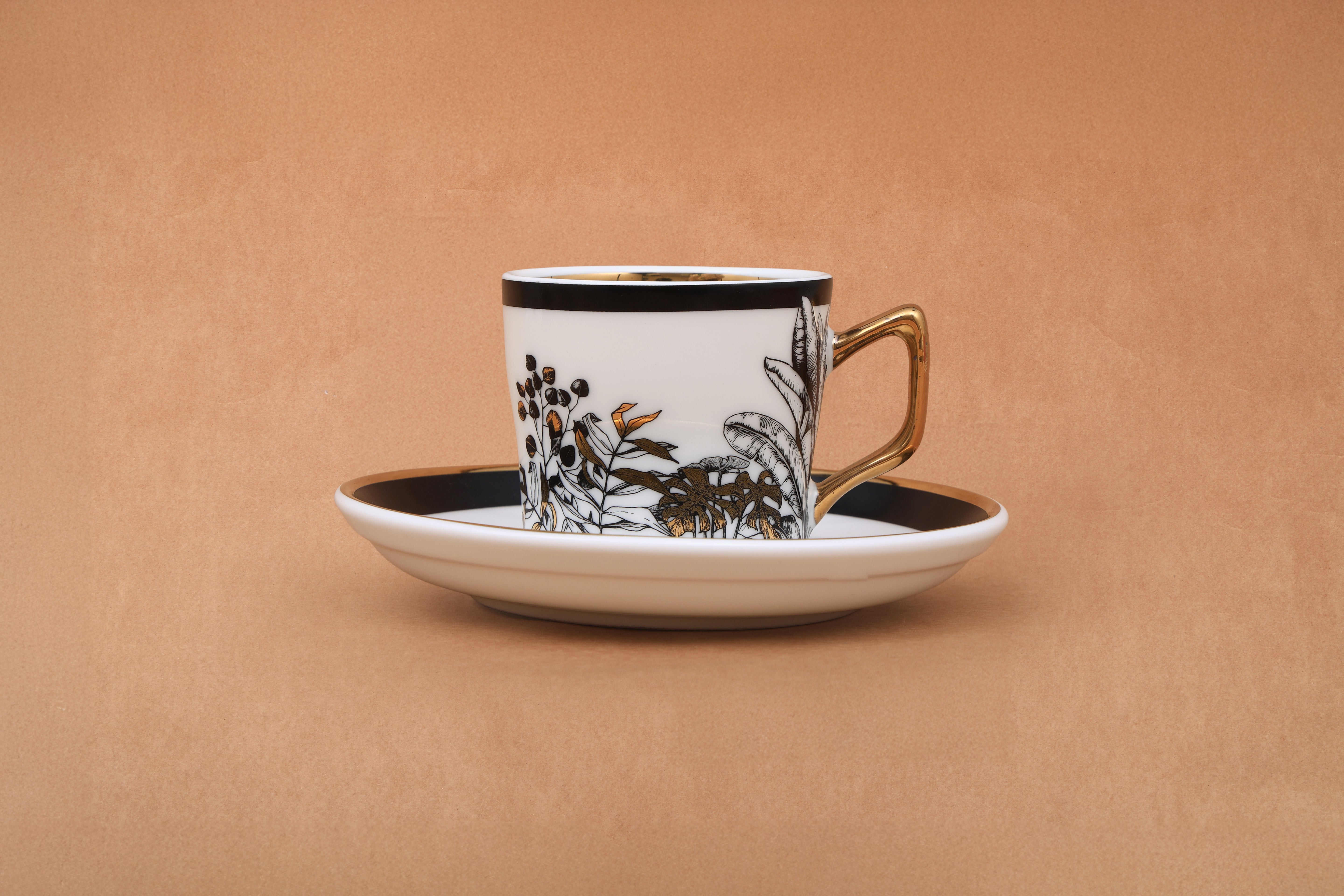 Safari espresso cup with saucer
