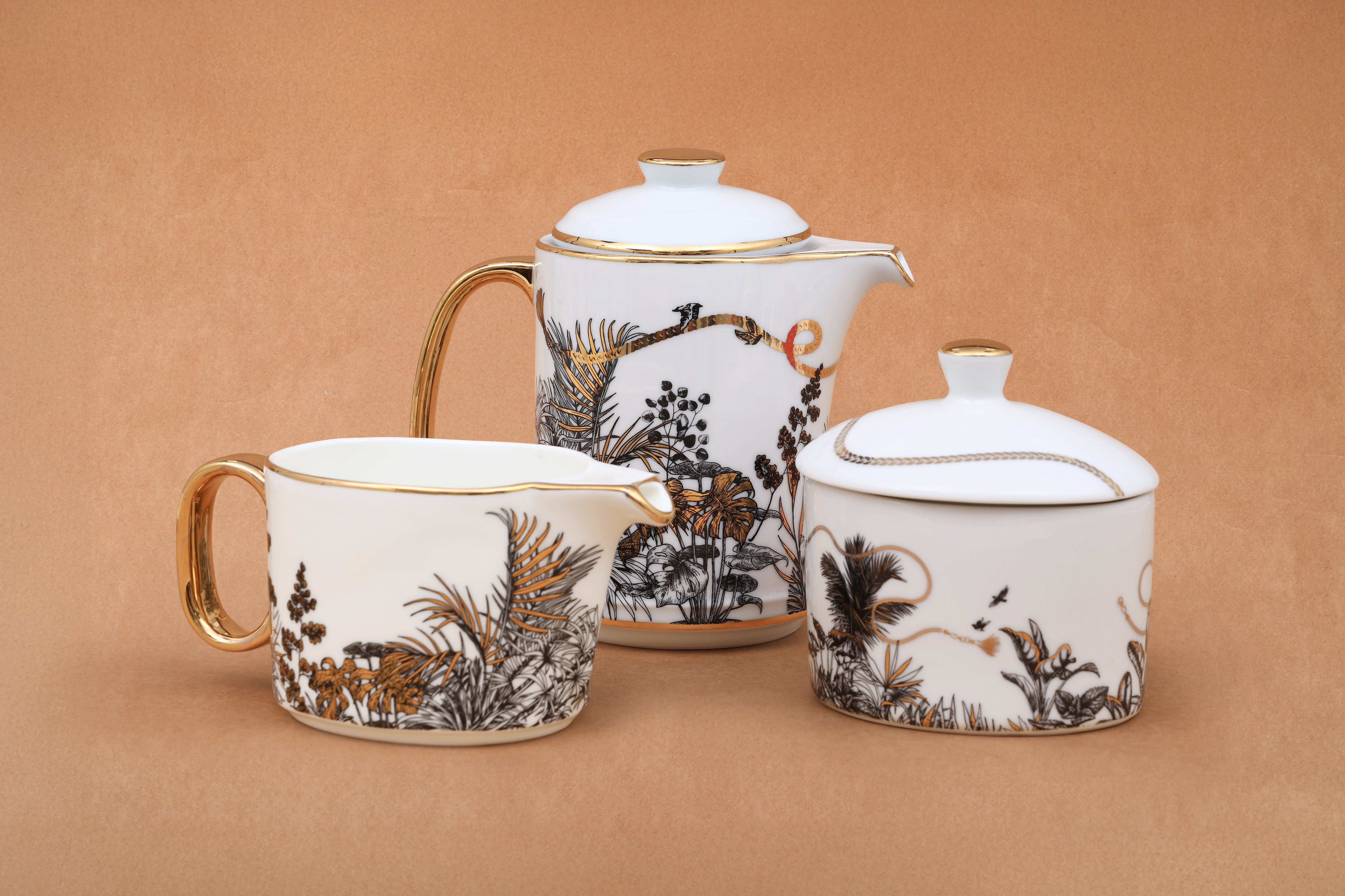 Safari Tea set (Kettle, sugar pot & creamer)