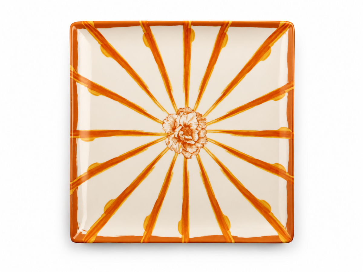 Jardin Square Plate- Yellow