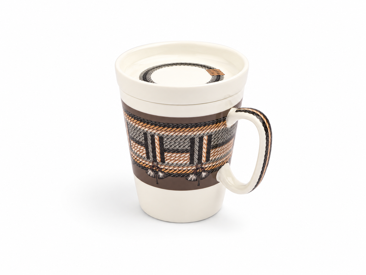 Mug à café Cordage avec couvercle - Couronne