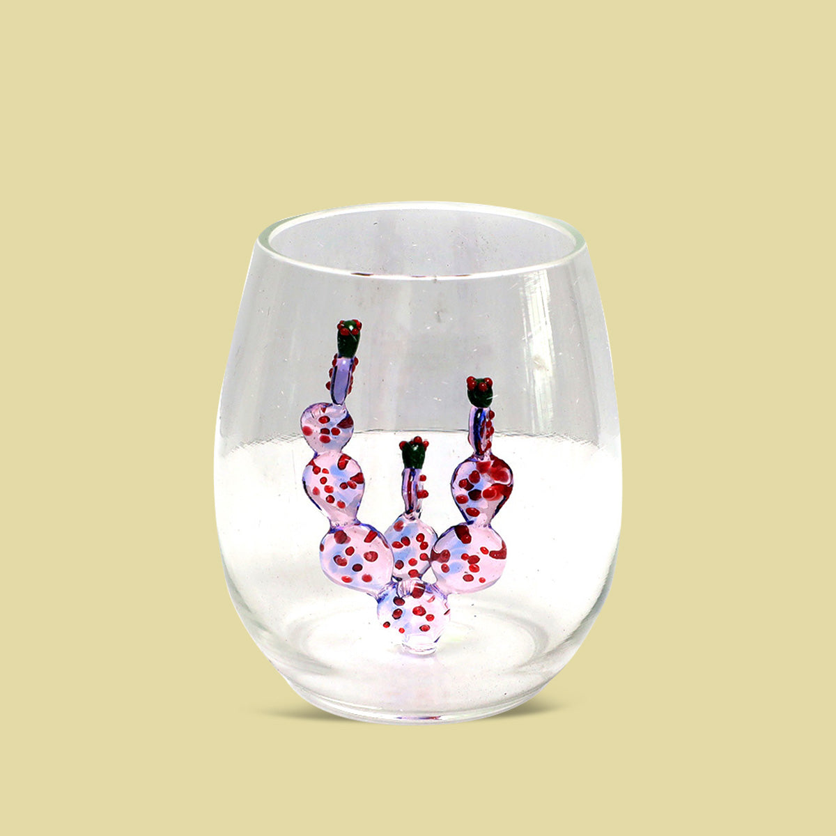 Mexican Tumbler With Cactus – Purple