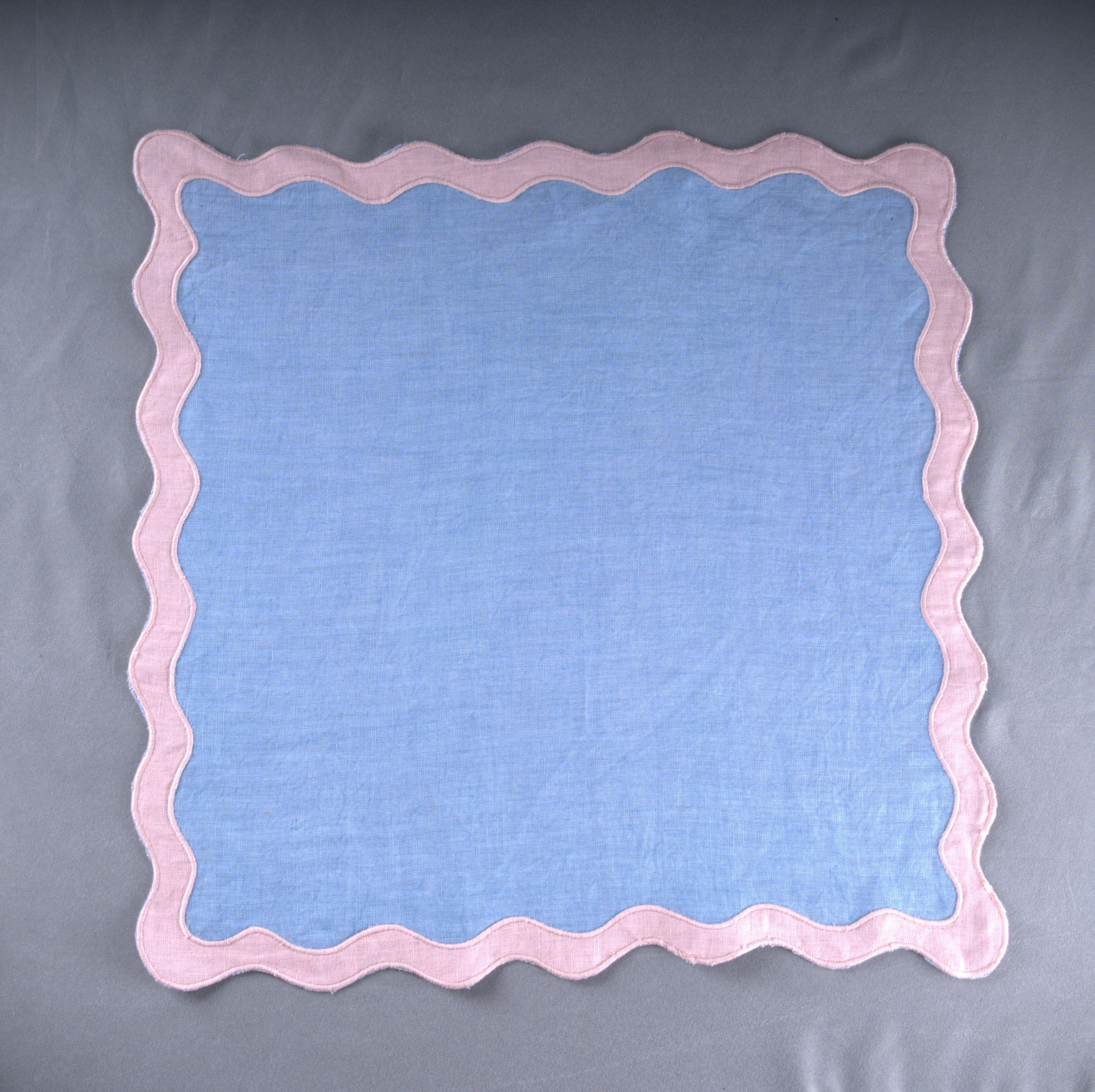 Pink & Blue Scallop napkin