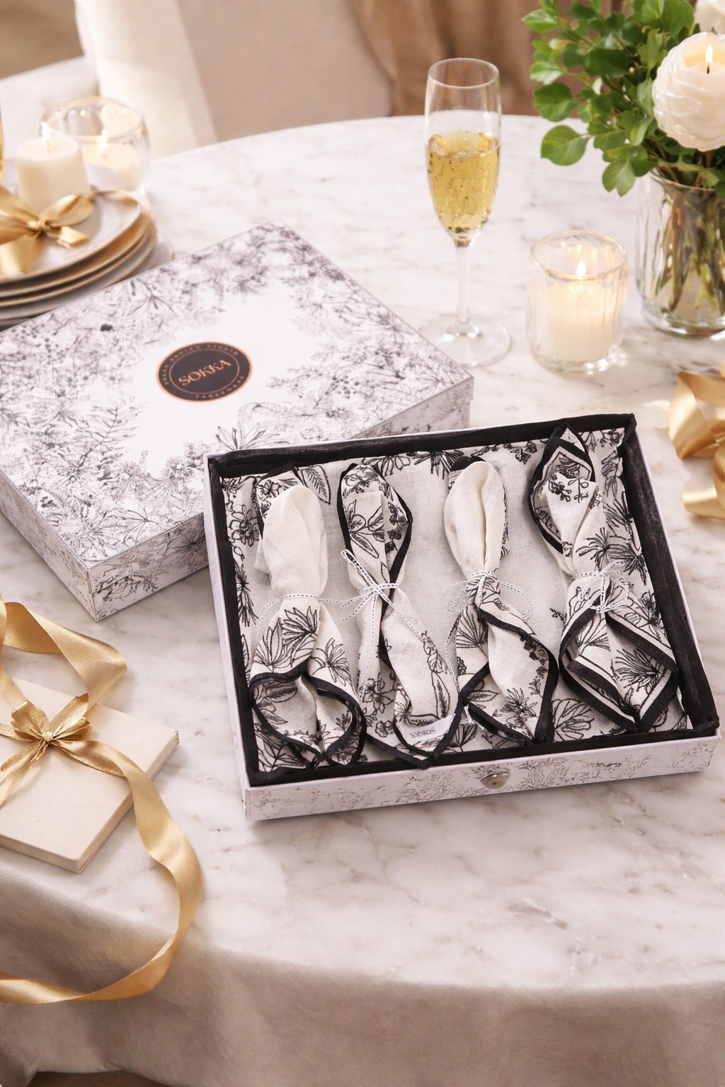 Safari Linen Gift set- White