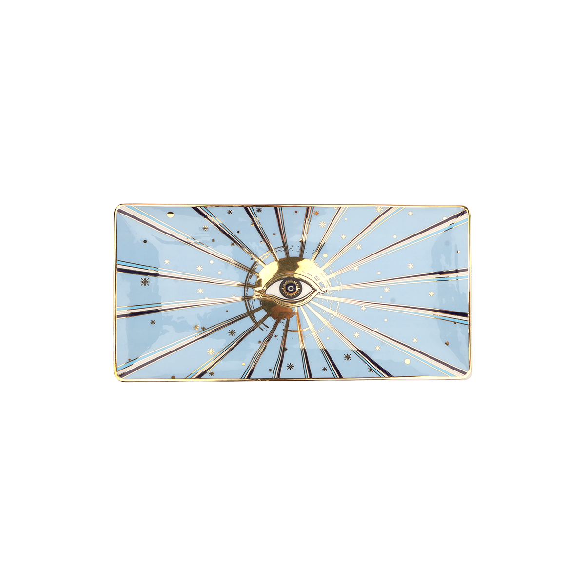 Evil Eye Rectangular platter skyblue