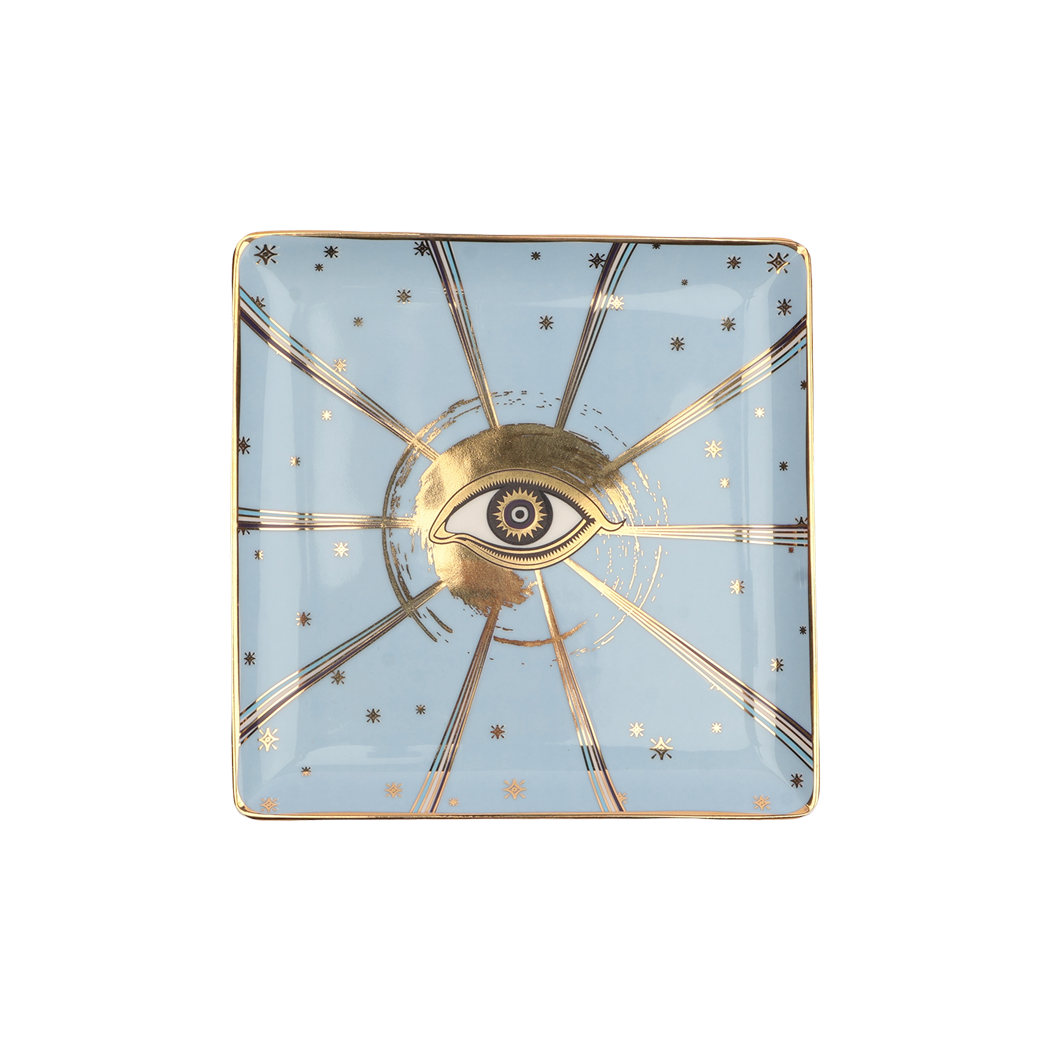 Evil Eye Snack Plate- Sky blue