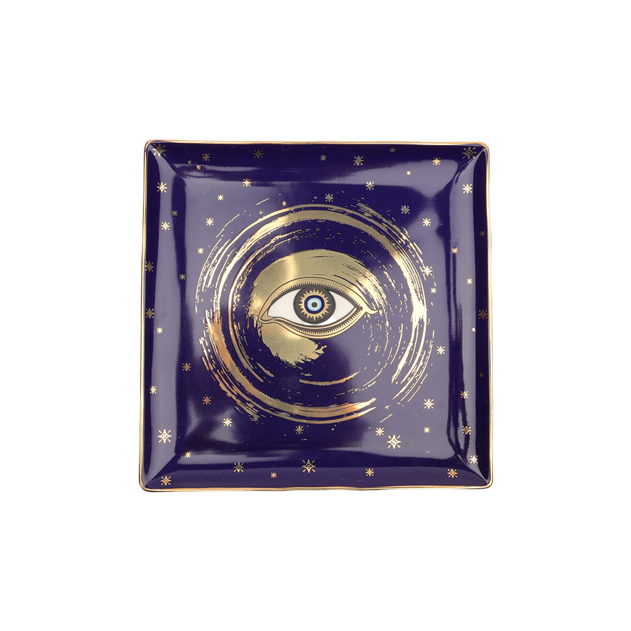Evil Eye Square Plate 10"