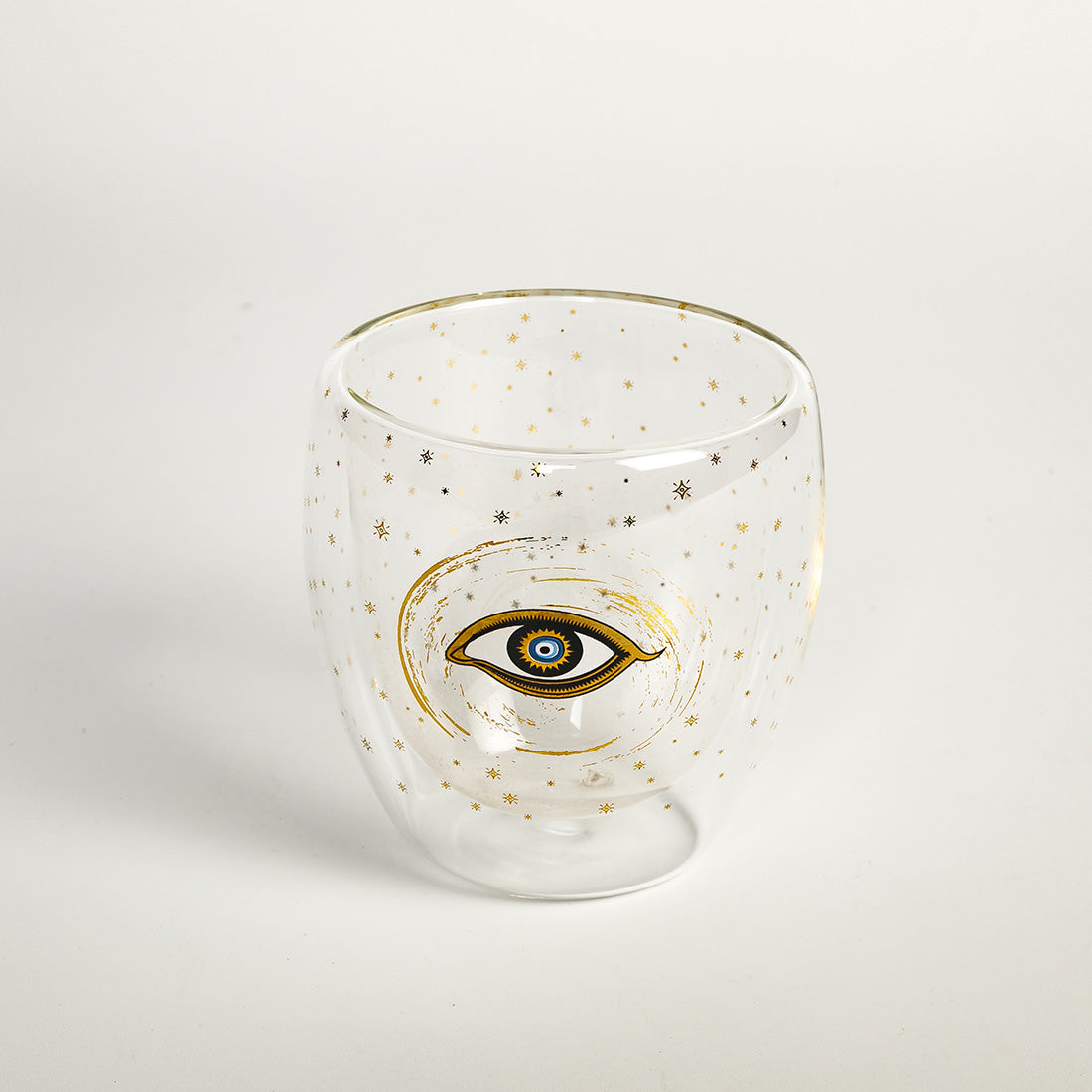 Evil Eye Double Walled Glass without Handle (Set of 2)