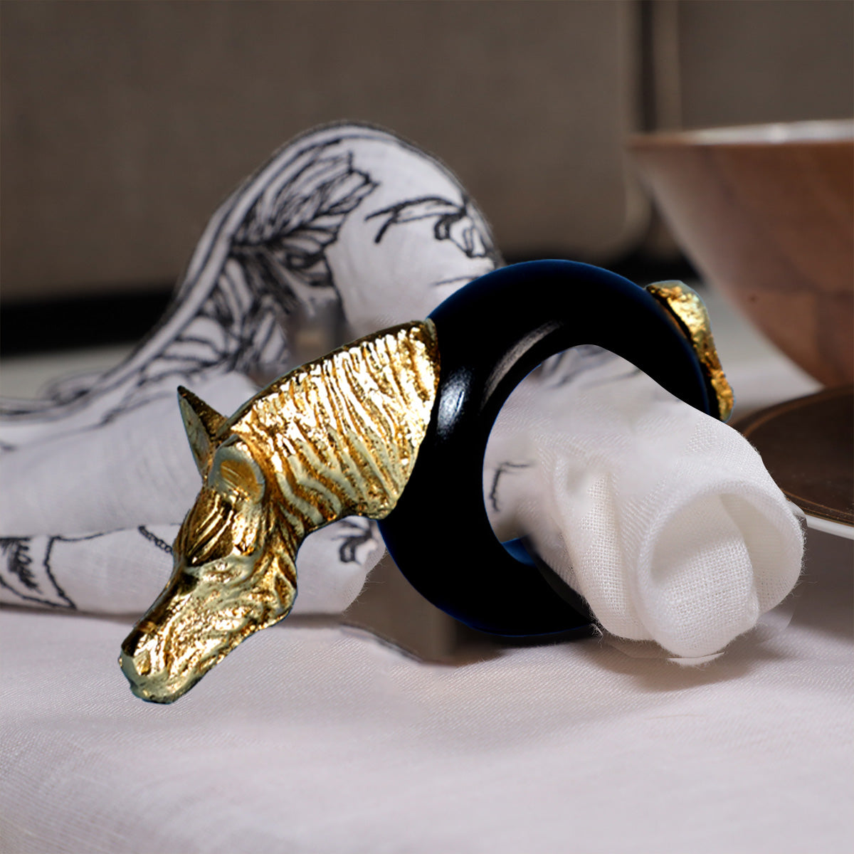 Safari Napkin Ring- Zebra