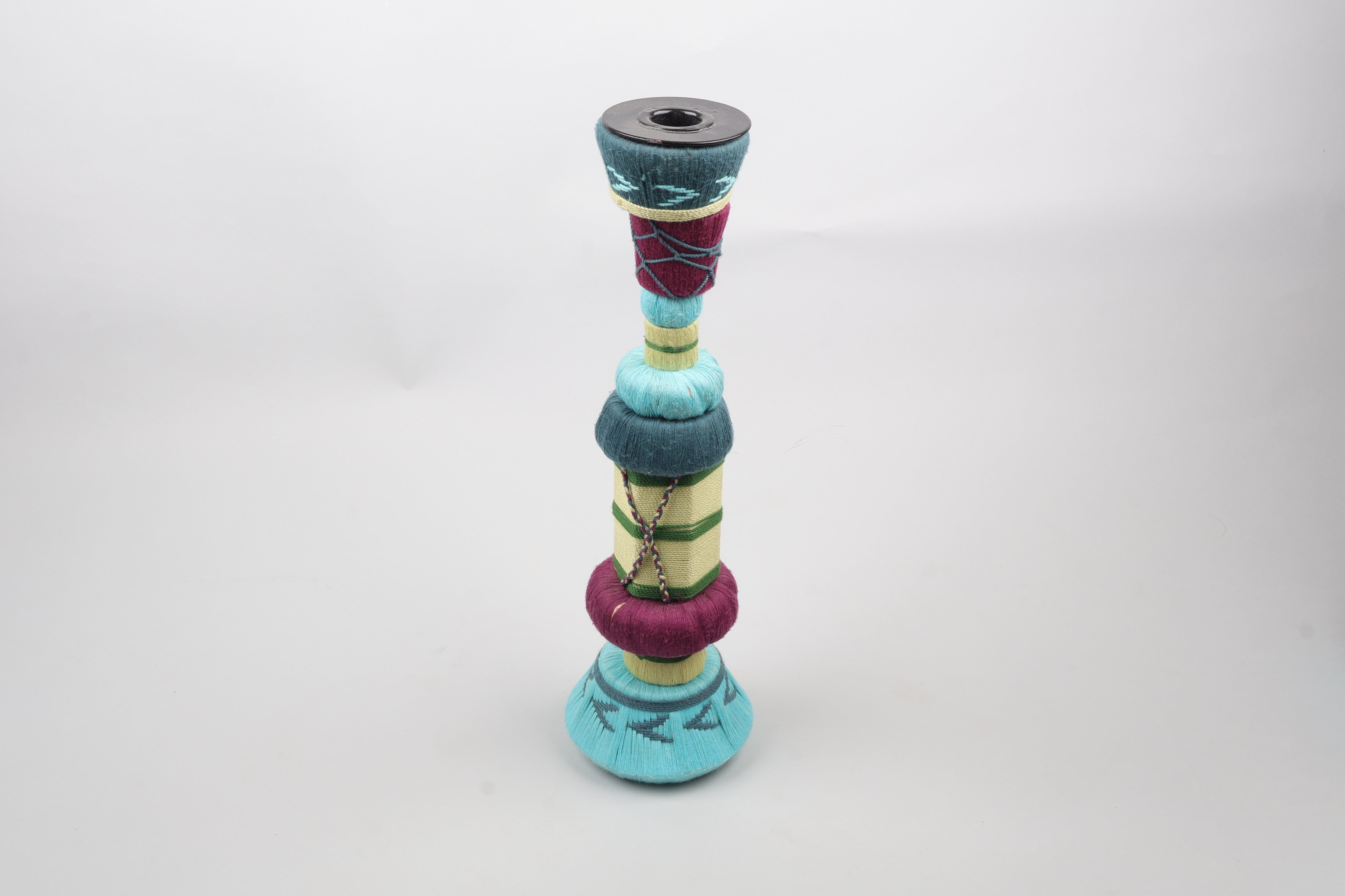 Mexican Threadwork Single Candle Stand (Tall)