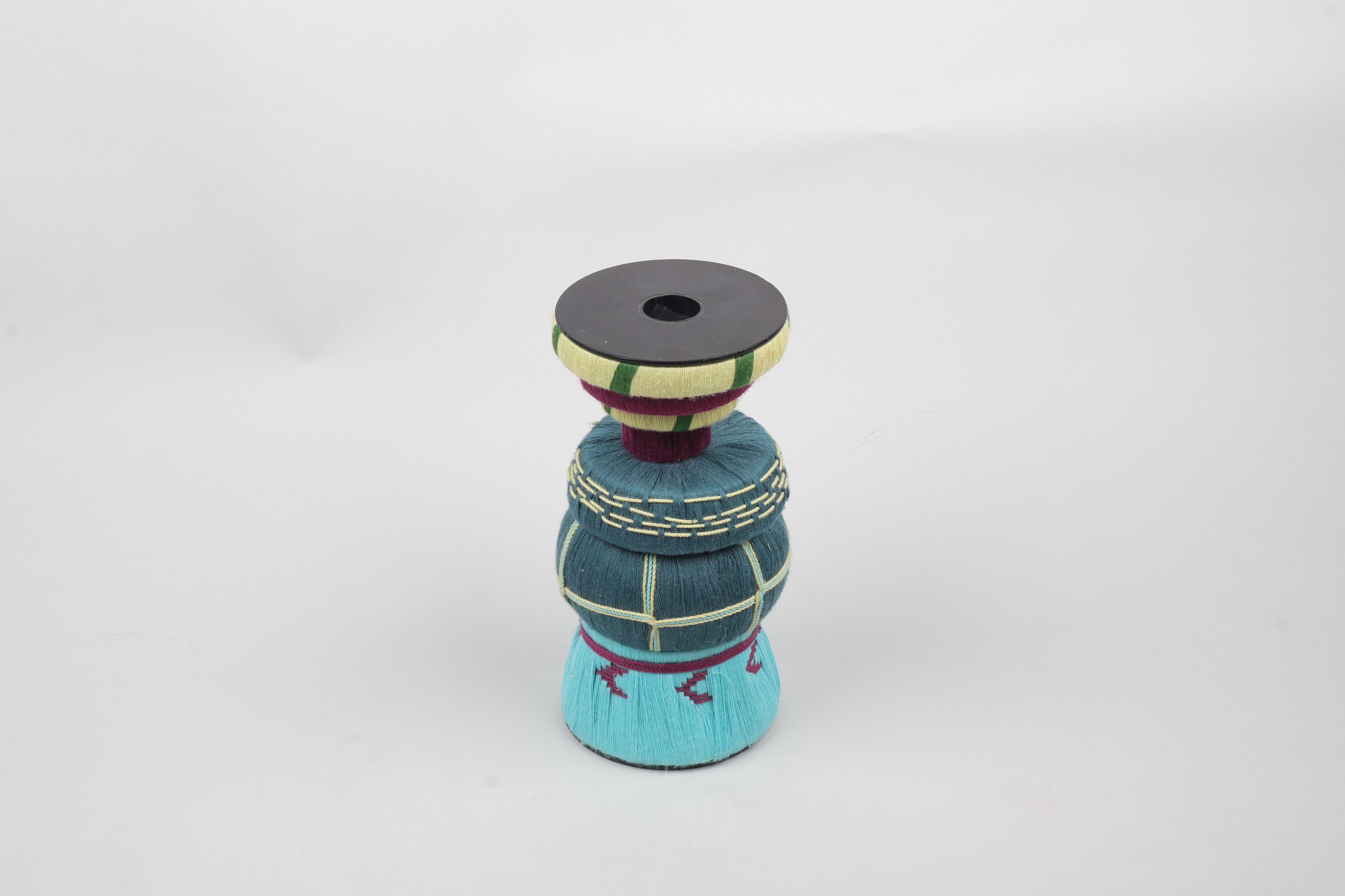 Mexican Threadwork Single Candle Stand (Medium)