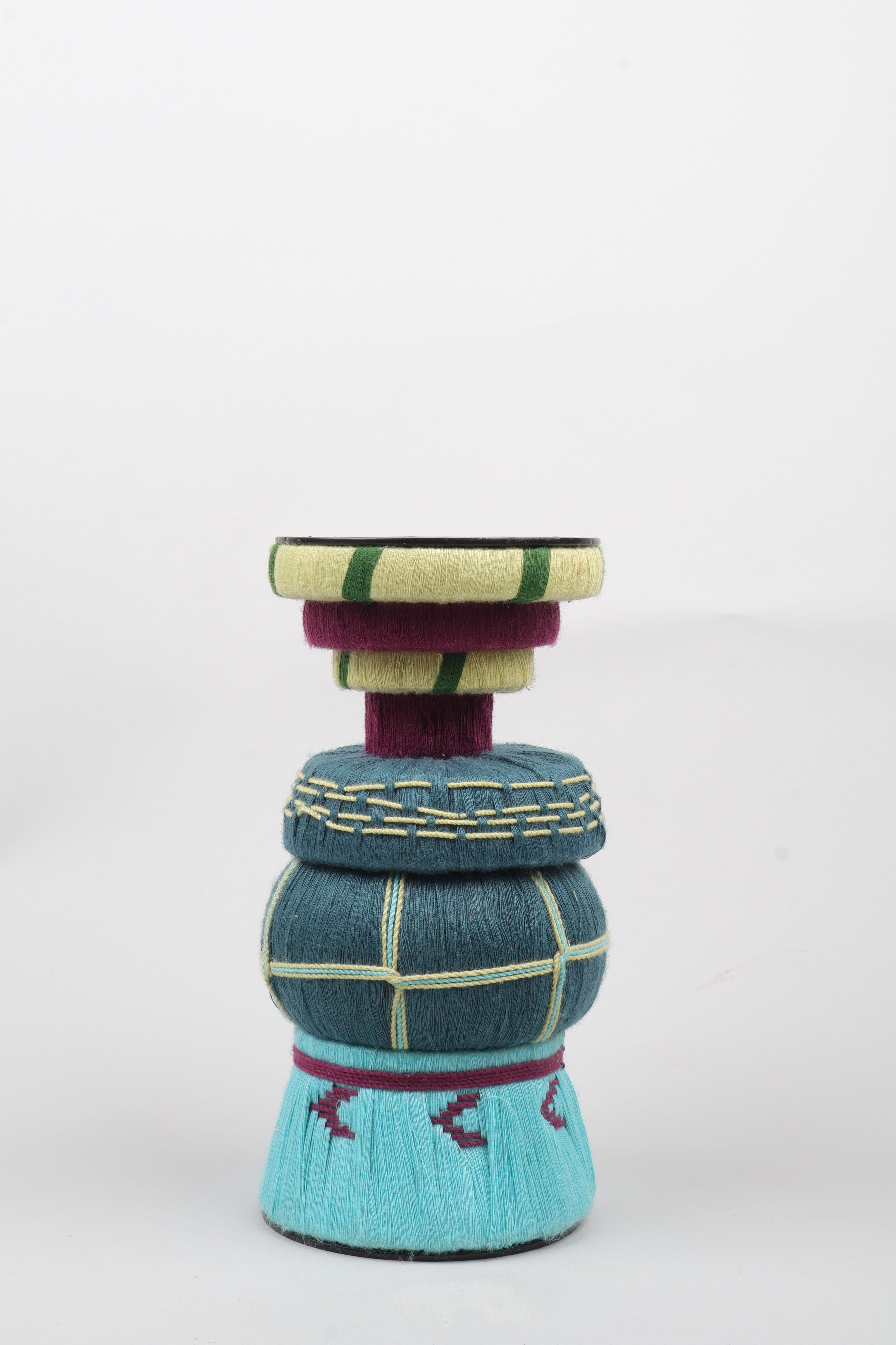 Mexican Threadwork Single Candle Stand (Medium)