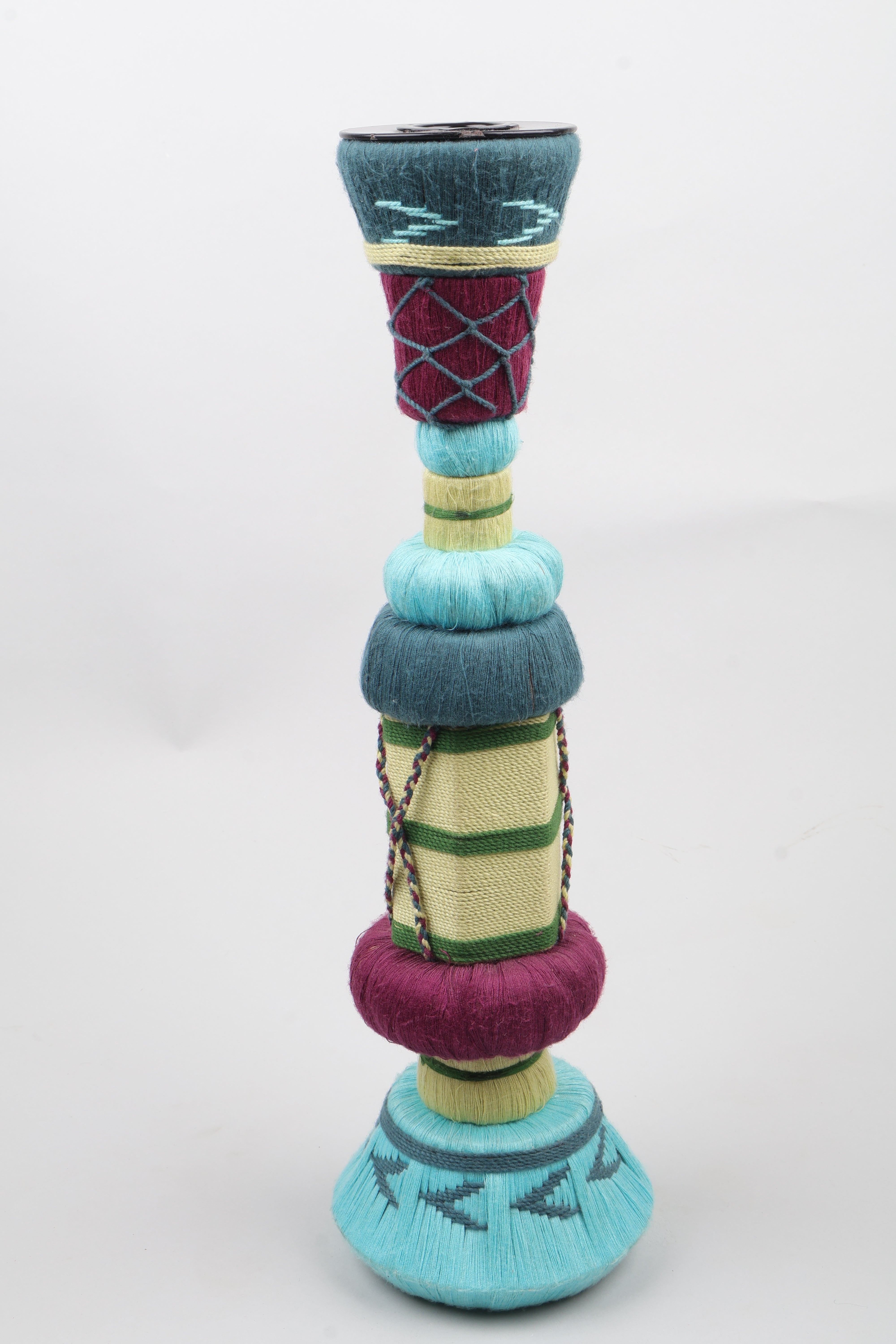 Mexican Threadwork Single Candle Stand (Tall)