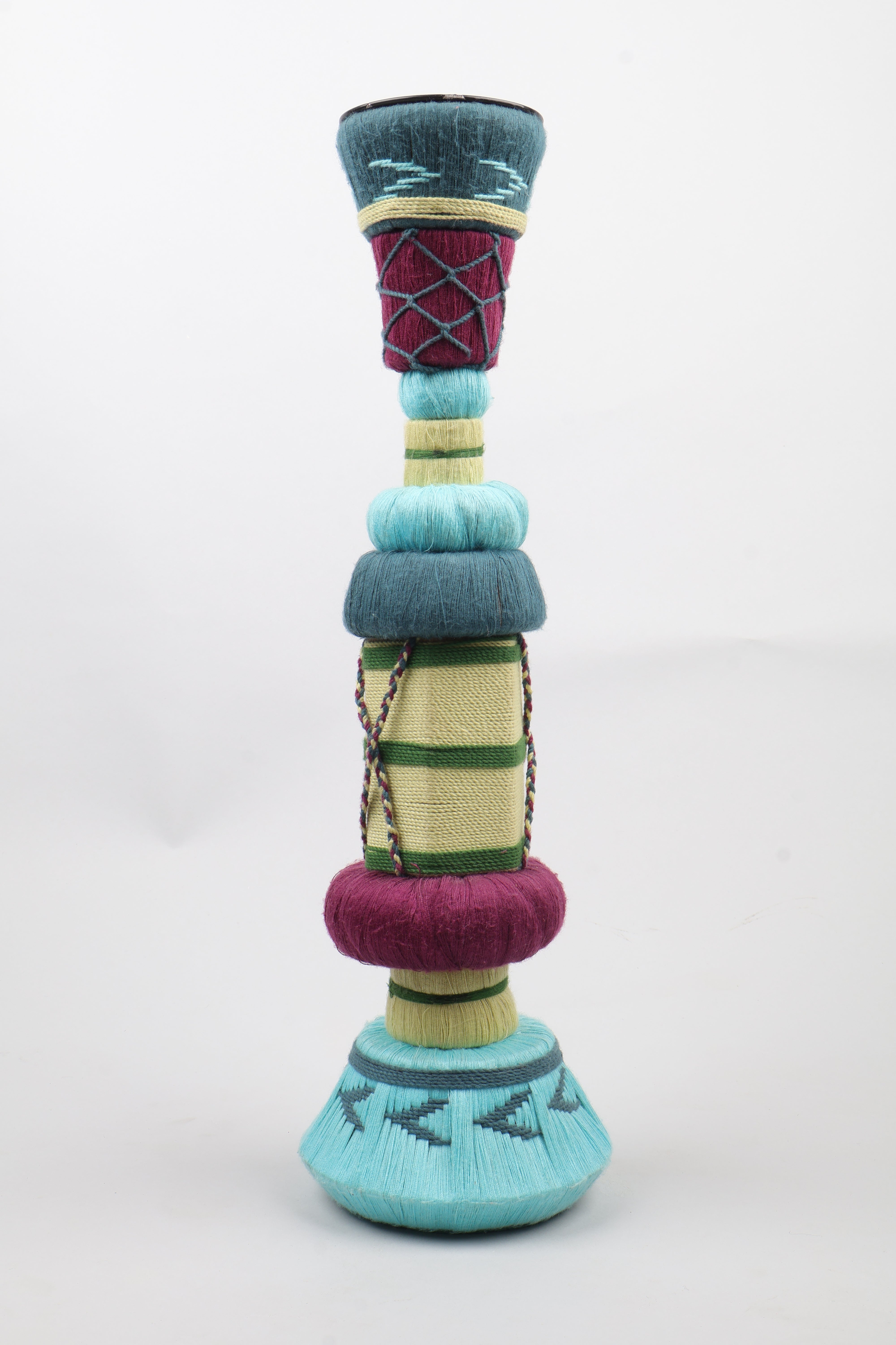 Mexican Threadwork Single Candle Stand (Tall)
