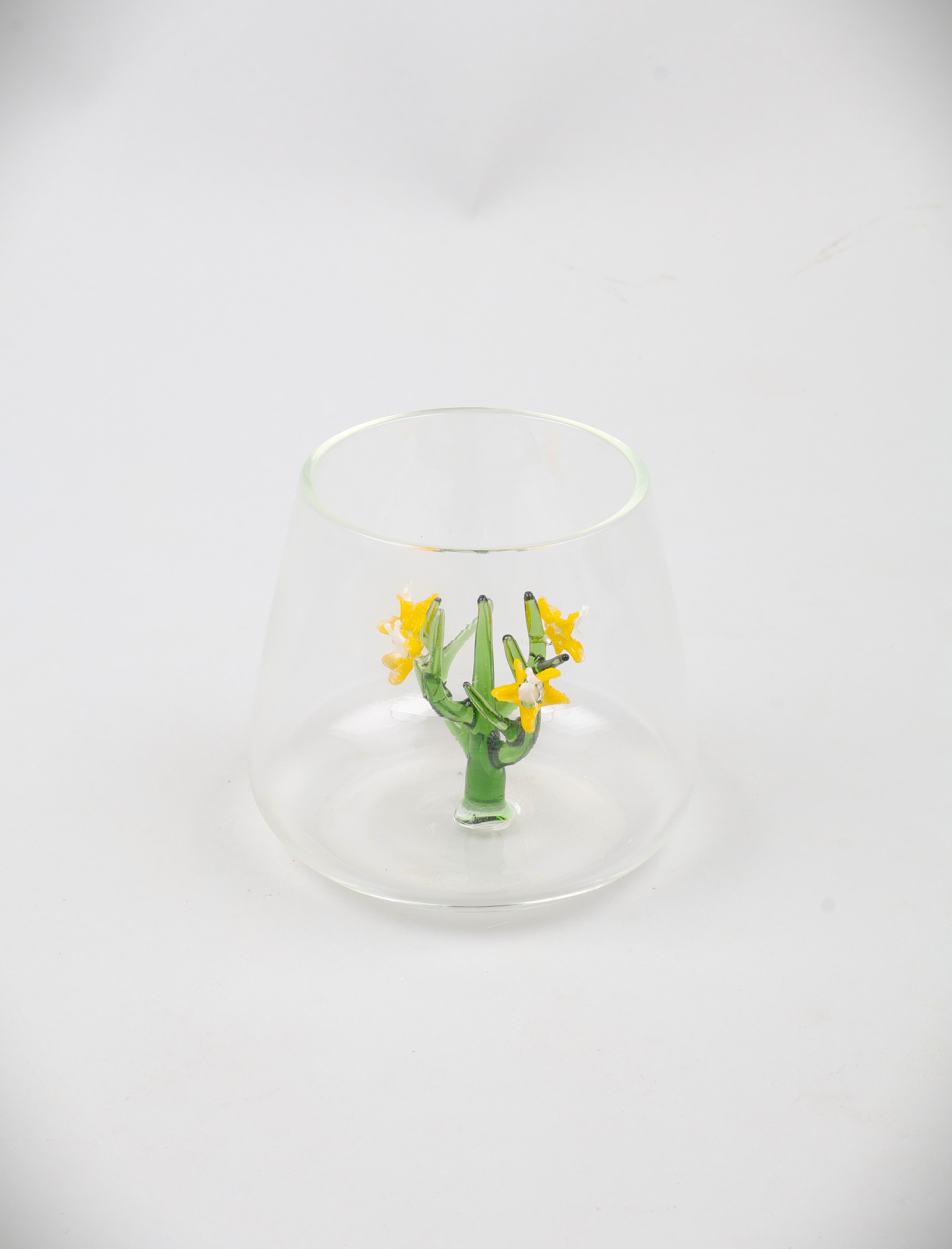 Jardin Drinking Glass Tumbler- Yellow