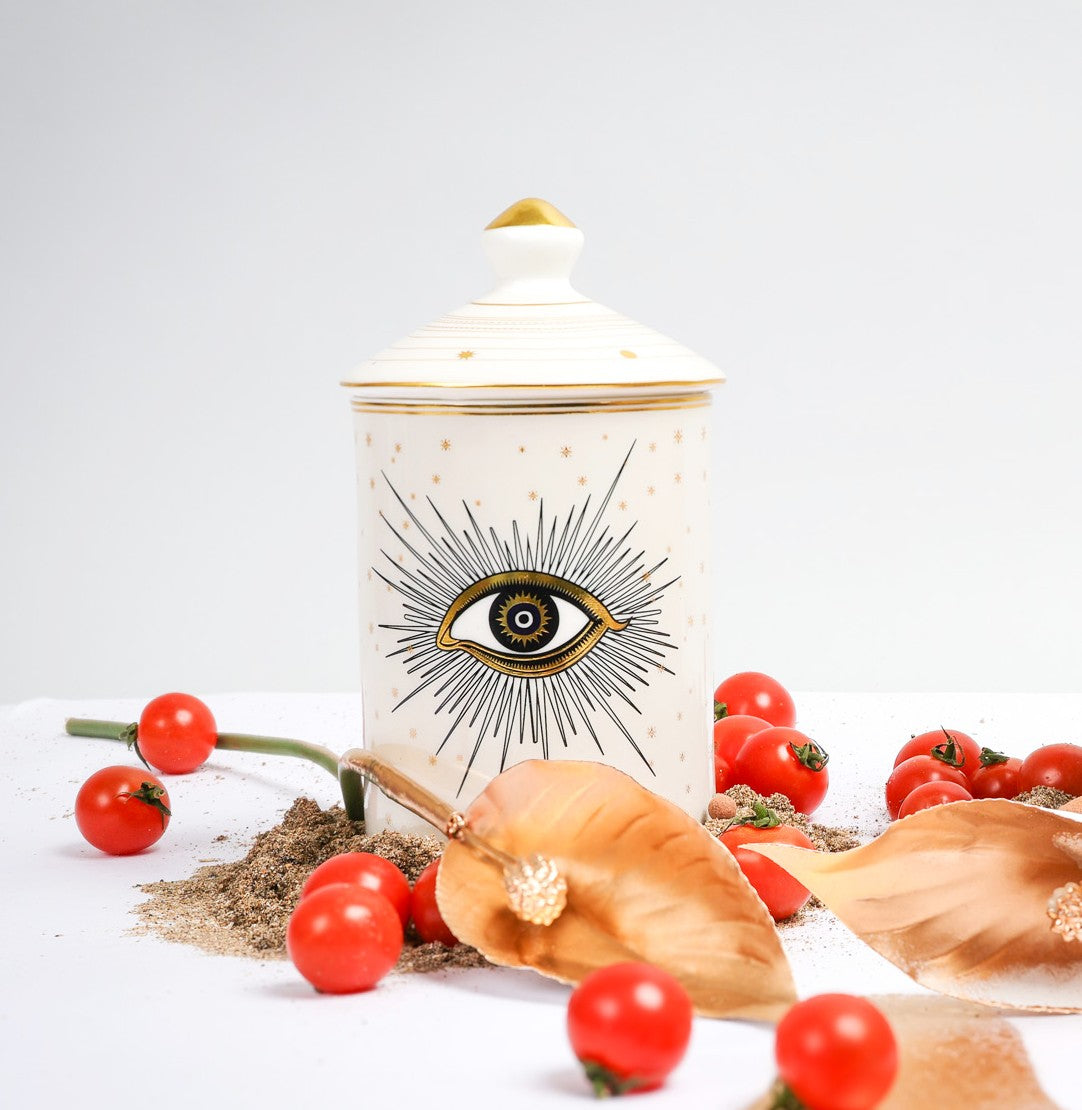 Evil eye Candleholder- Beige Eye