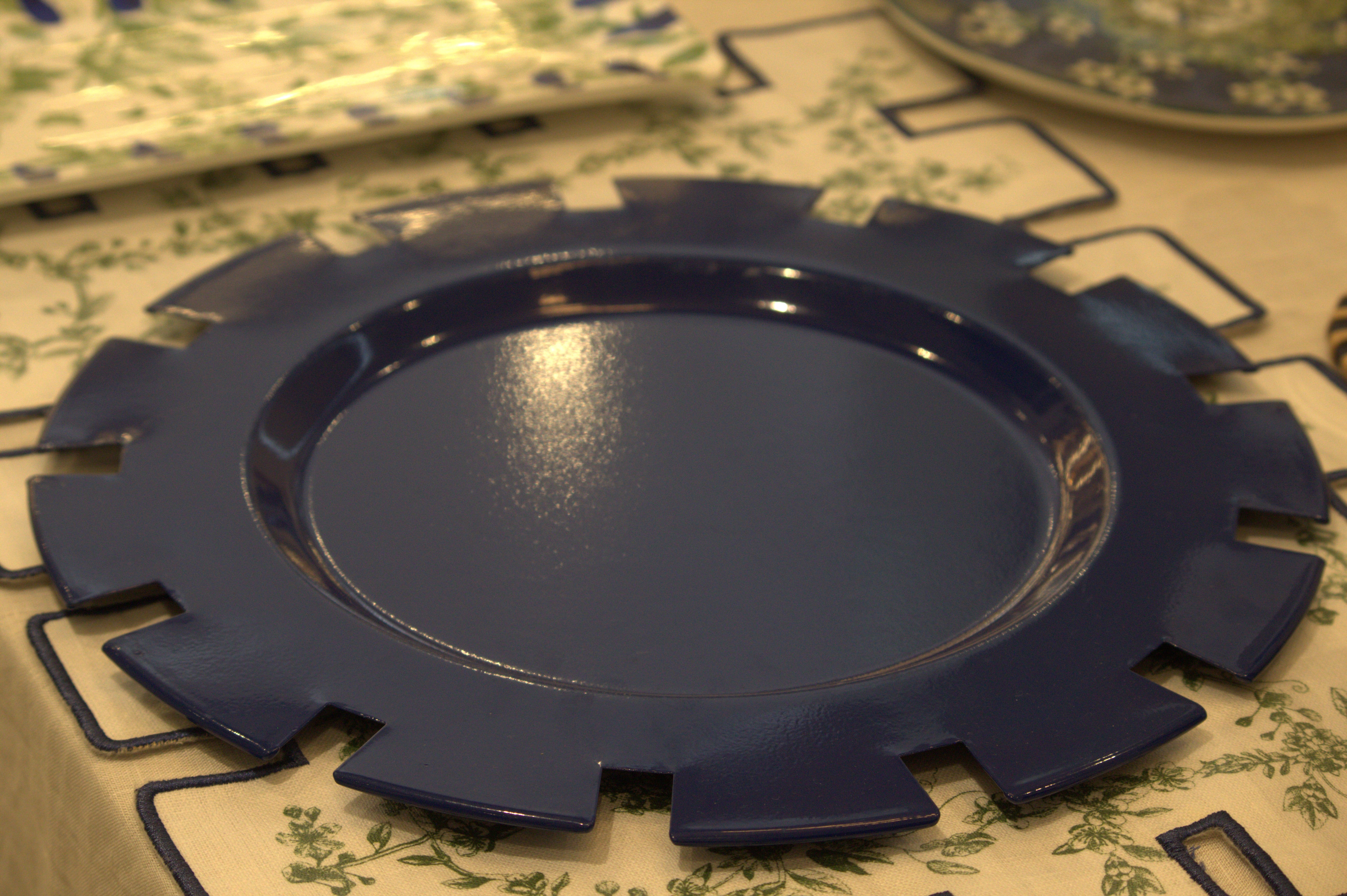 Jardin Charger Plate- Blue