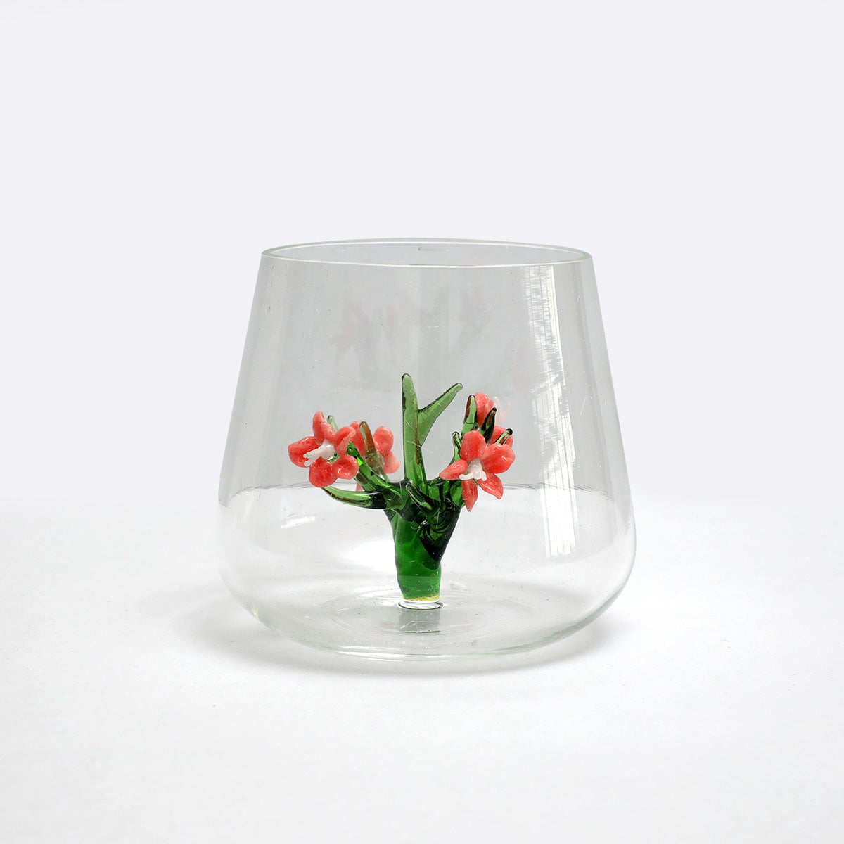 Jardin Drinking Glass Tumbler- Pink