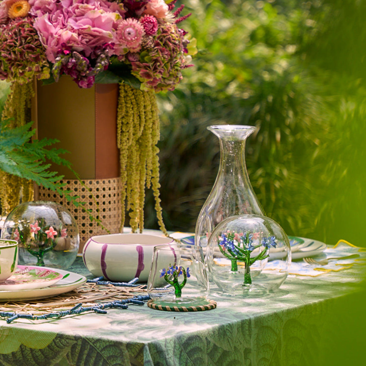 Jardin Rafia Table Mat- Blue