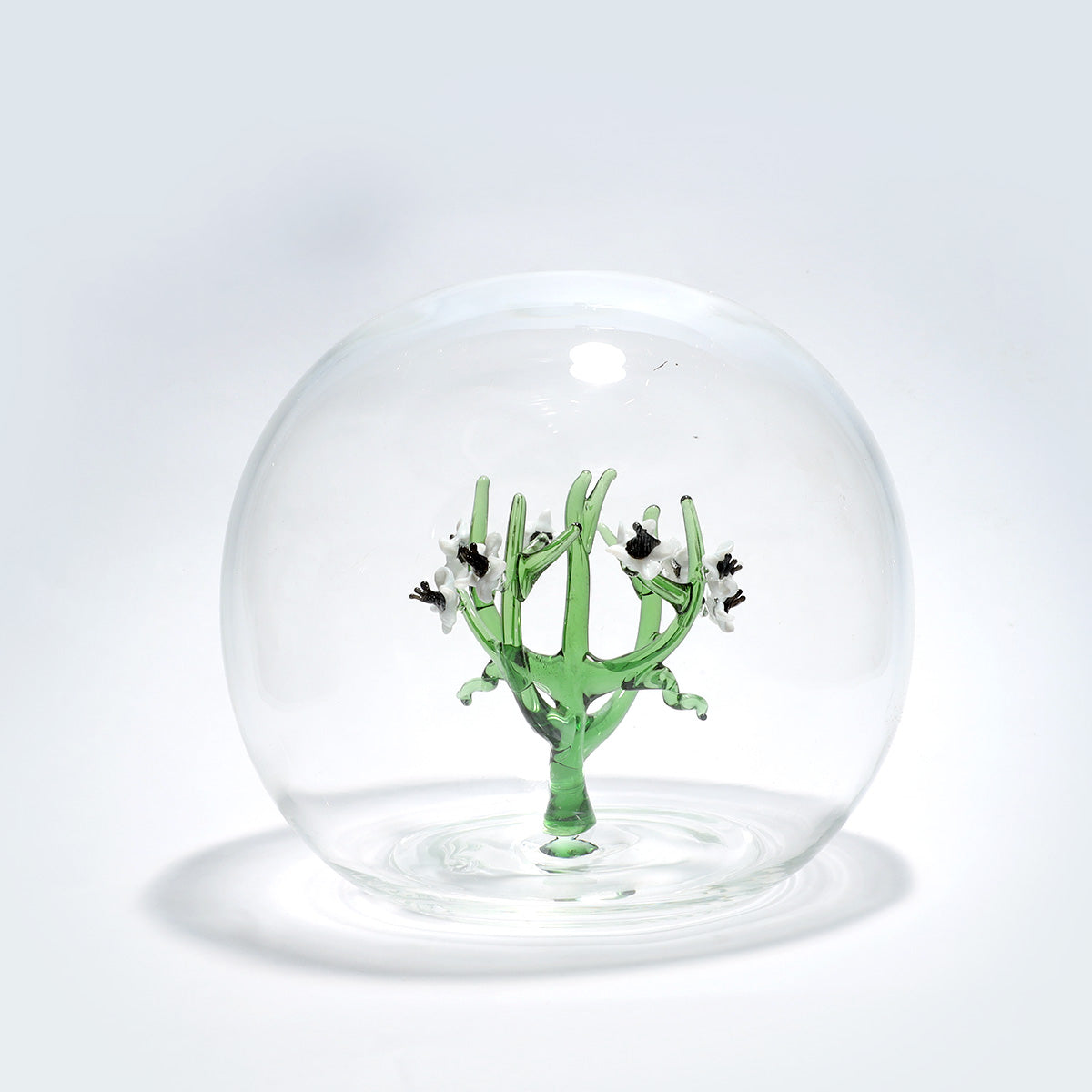Jardin Glass Table Décor Sphere- White
