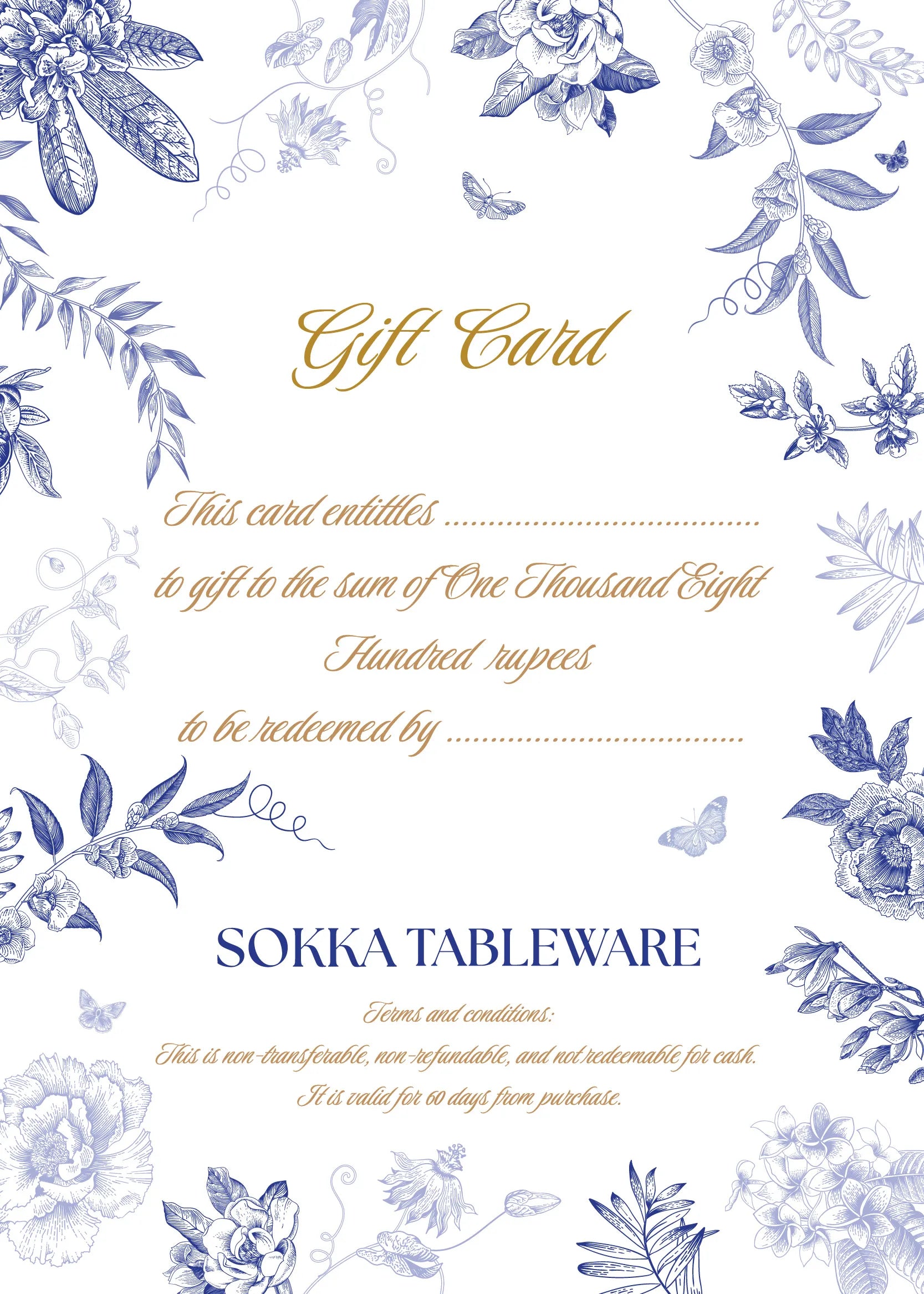 SOKKA TABLEWARE GIFT CARD