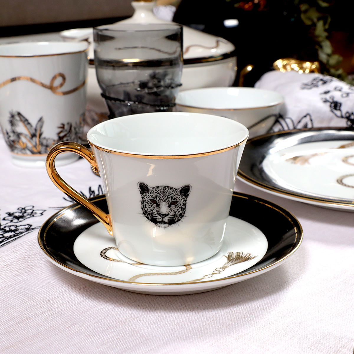 Safari Leopard Cup & Saucer Set