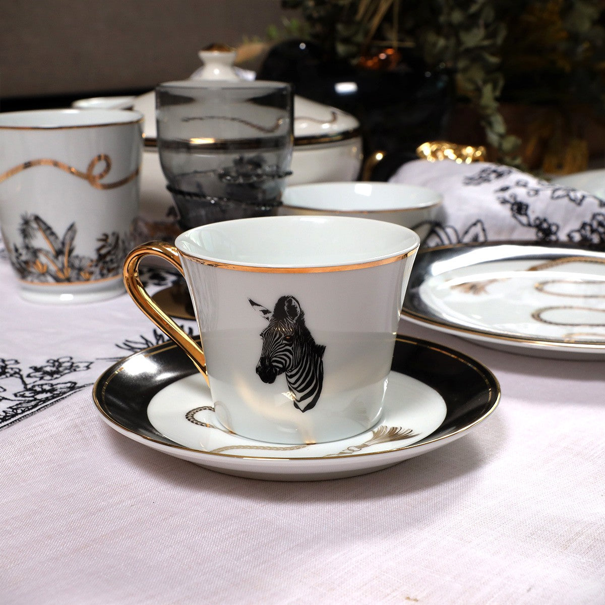 Safari Zebra Cup & Saucer Set