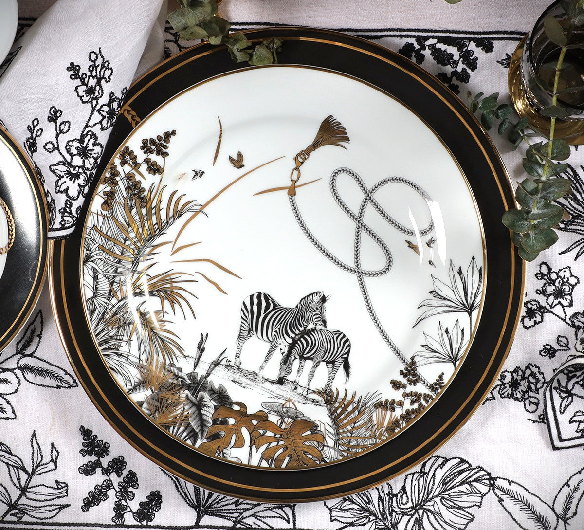 Safari Dinner Plate- Zebra