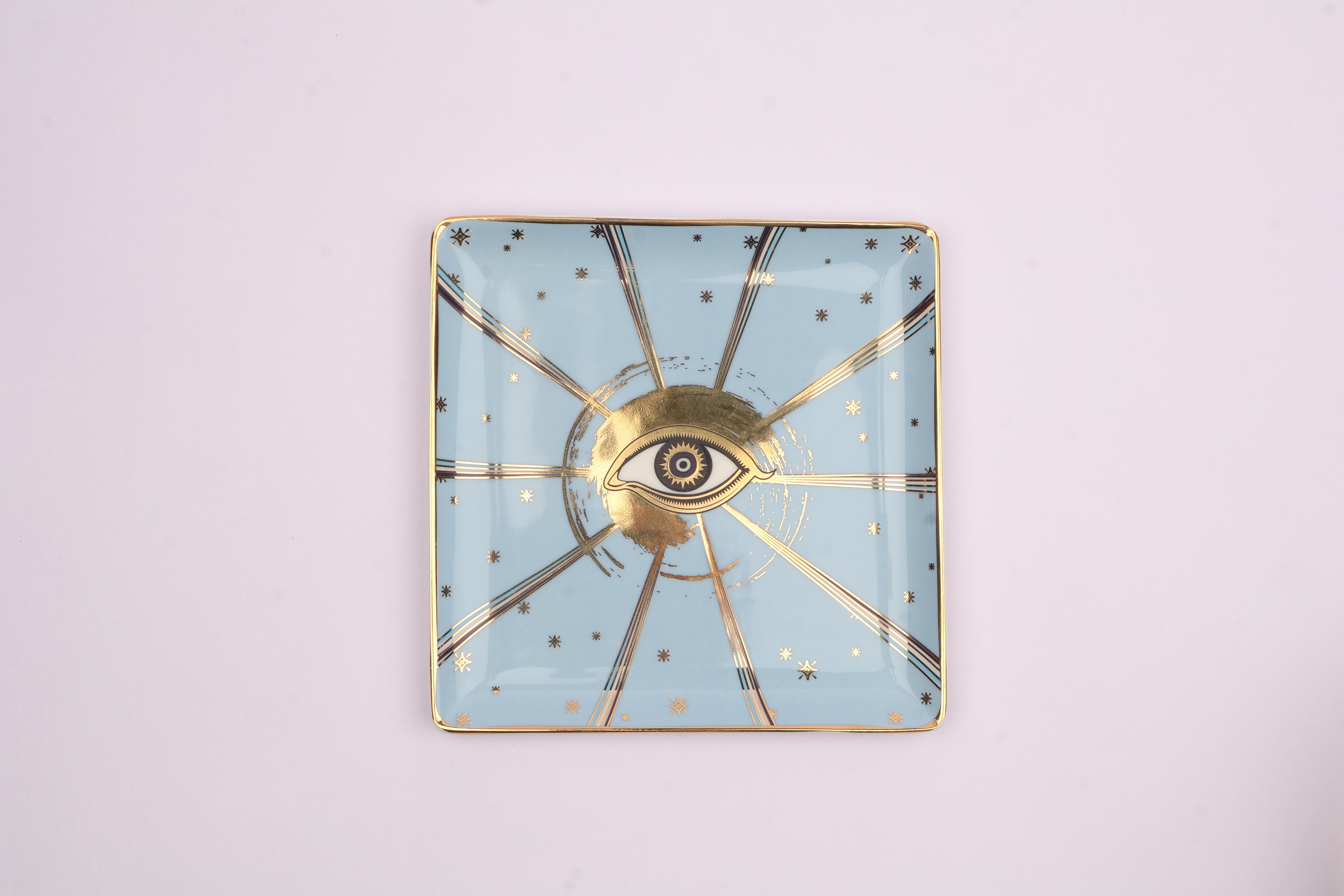 Evil Eye Snack Plate- Sky blue