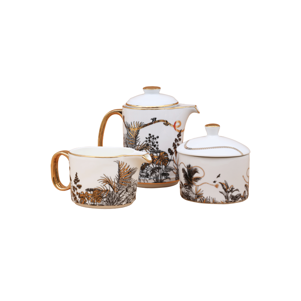 Safari Tea set (Kettle, sugar pot & creamer)