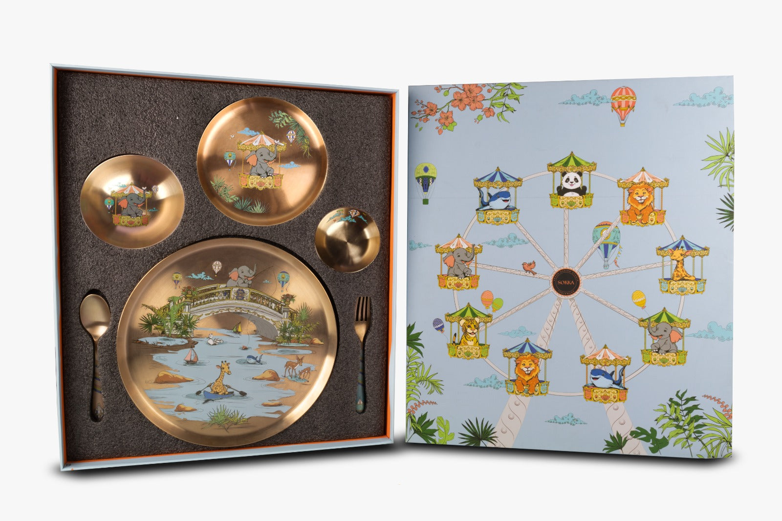 Kansa Children’s collection Set of 6- Bridge & Elephant