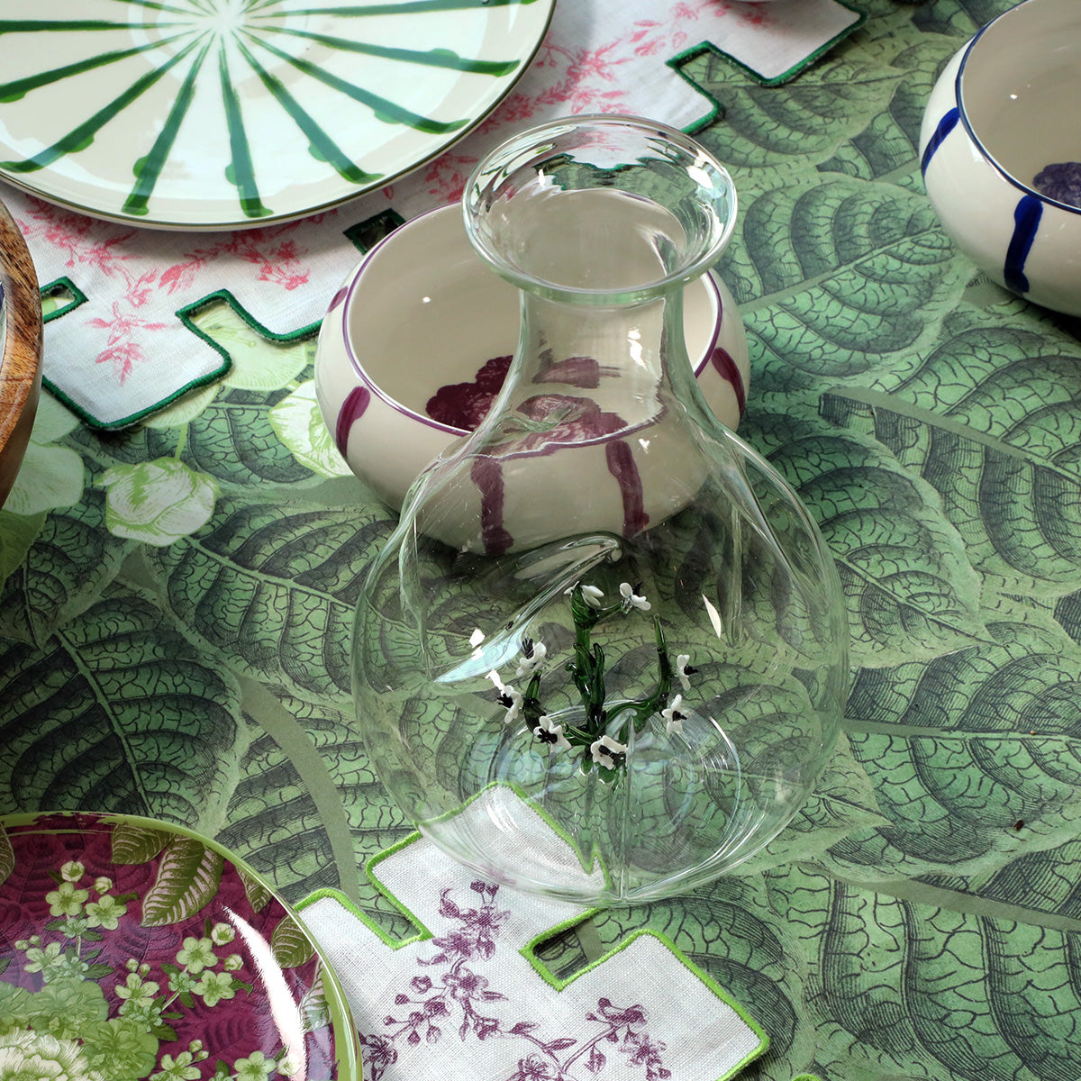 Jardin Glass Carafe- White