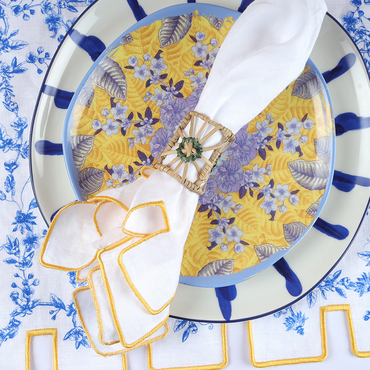 Jardin Napkin Ring- Set of 2 Green