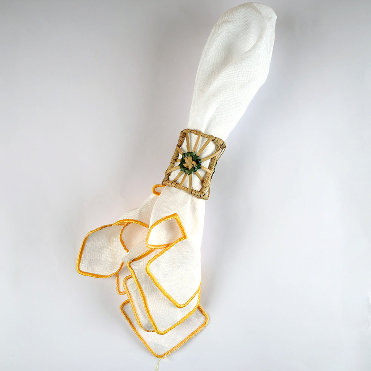 Jardin Napkin Ring- Set of 2 Green