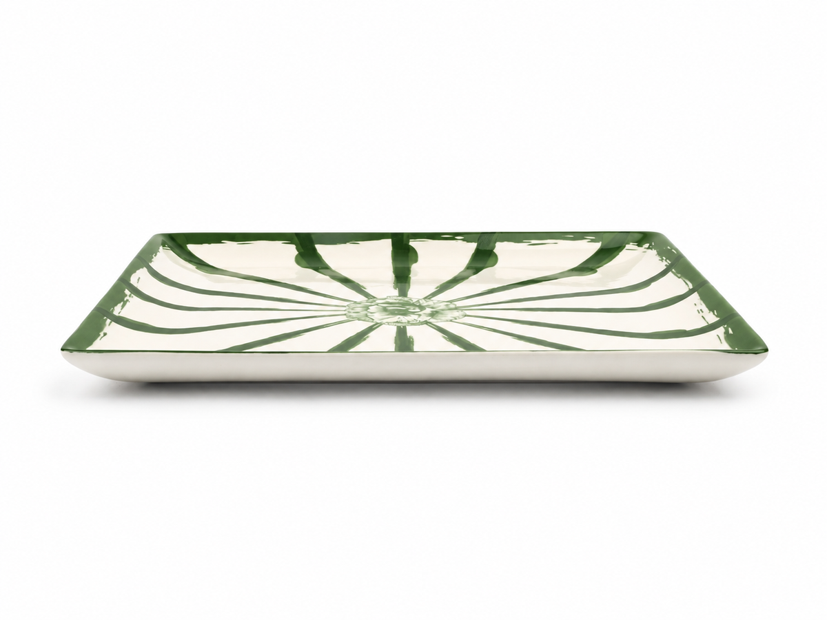 Jardin Square Plate- Green