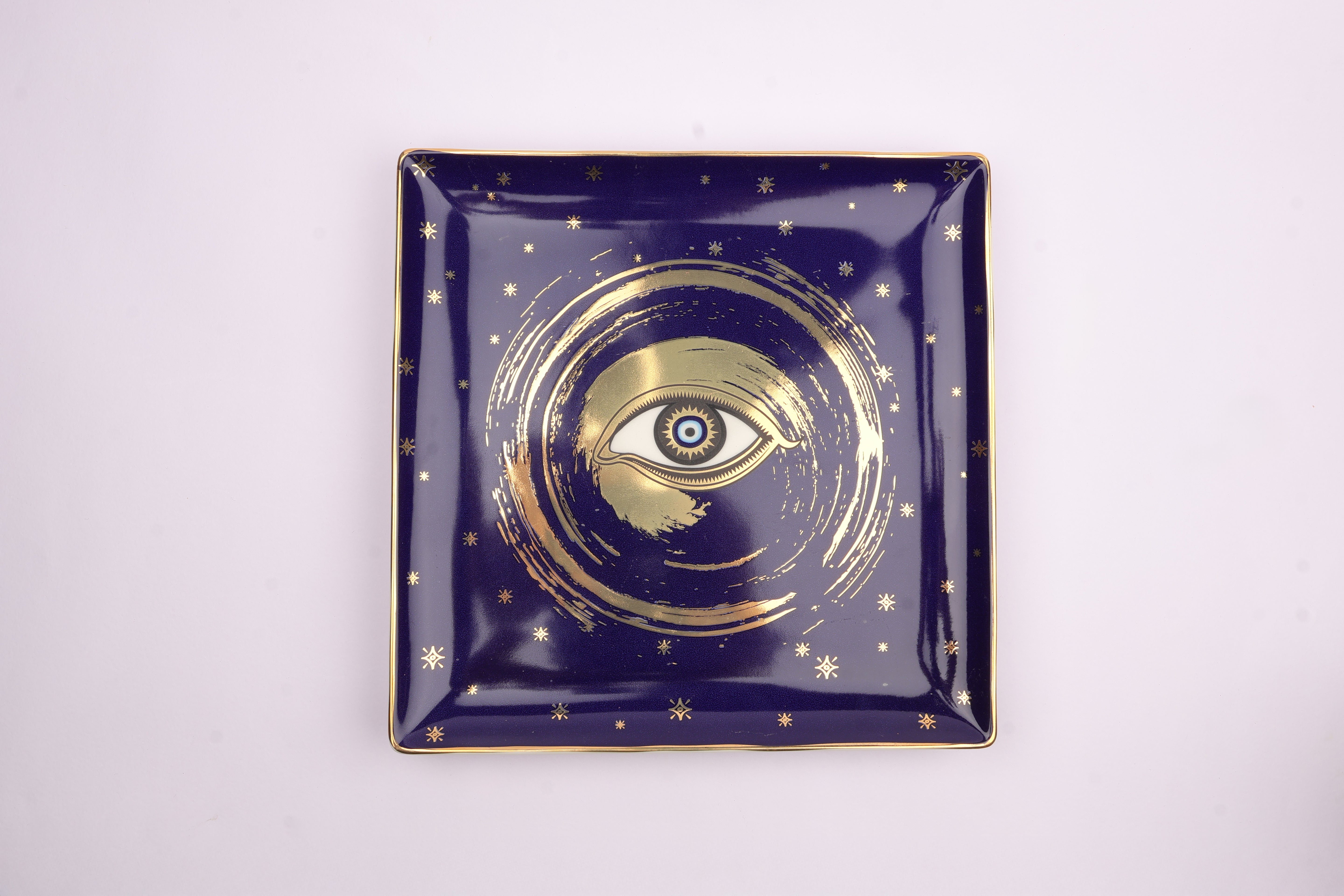 Evil Eye Square Plate 10"