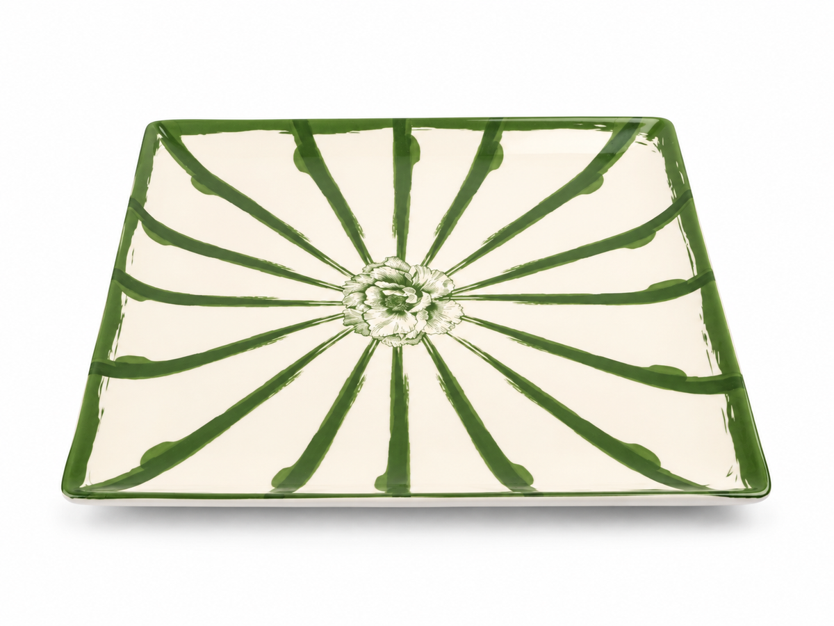 Jardin Square Plate- Green