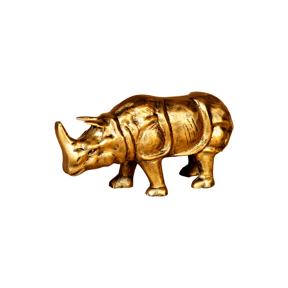 Safari Gold Metal Rhino