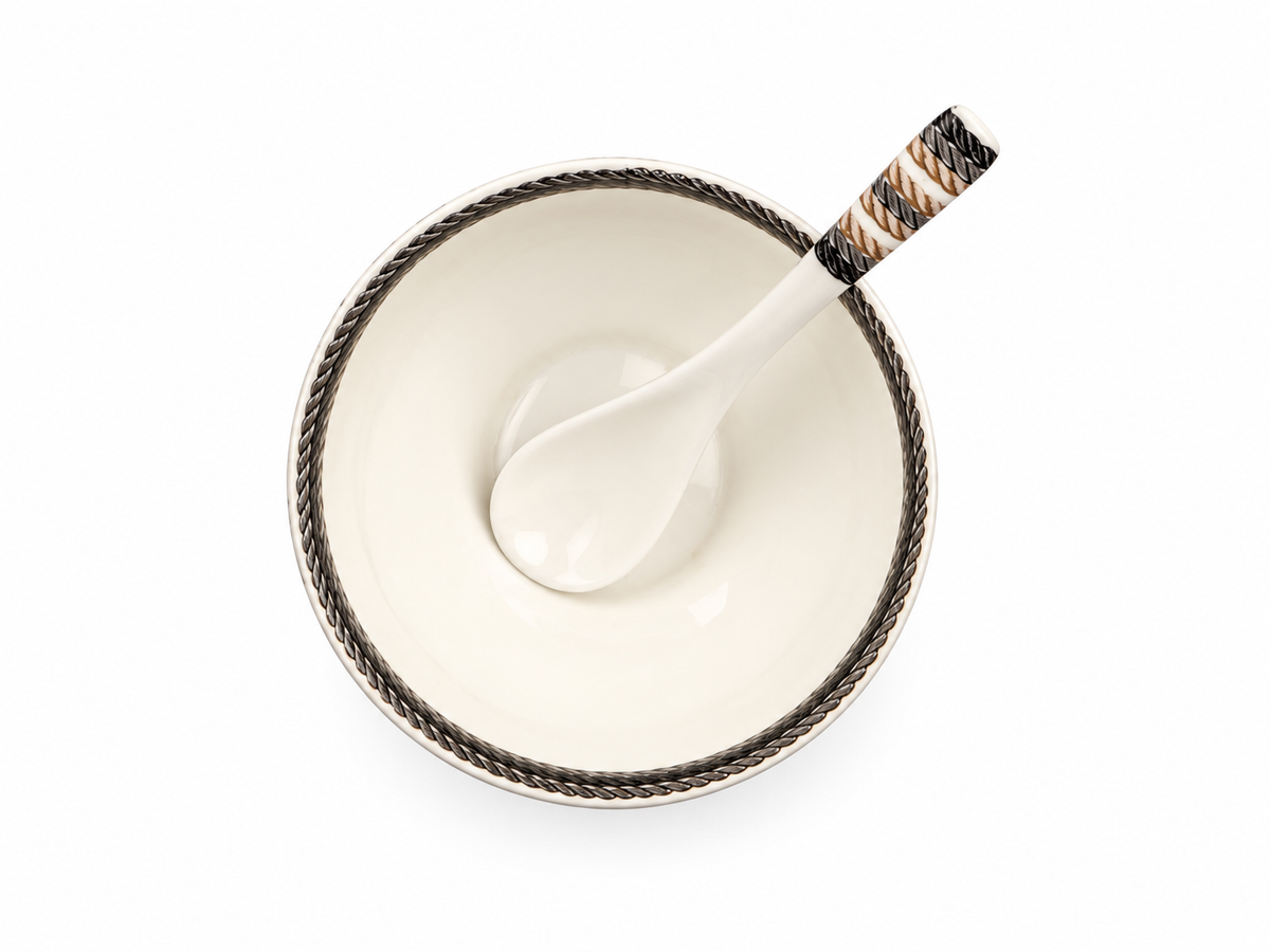 Bol à dessert Cordage avec cuillère