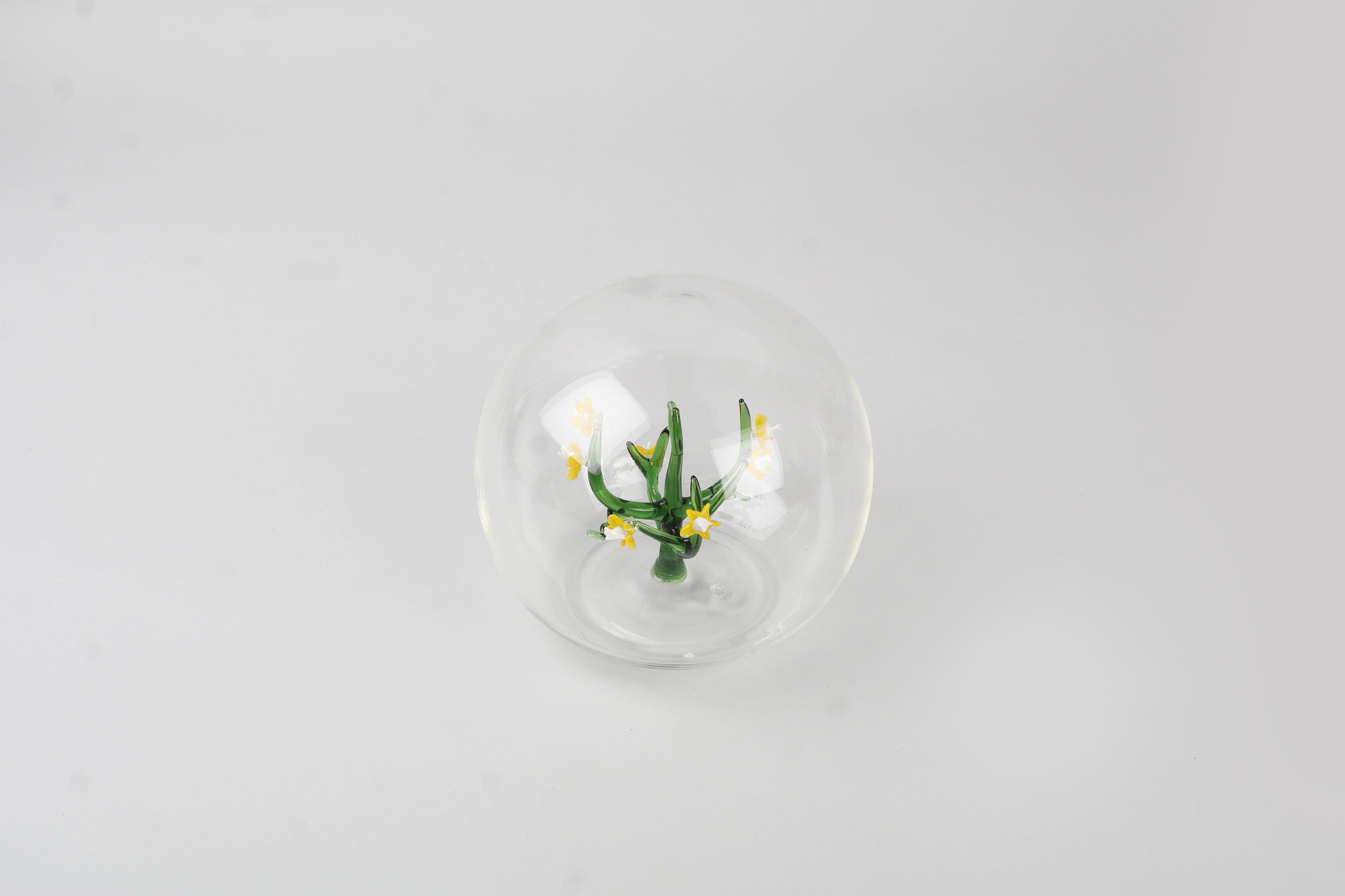 Jardin Glass Table Décor Sphere- Yellow